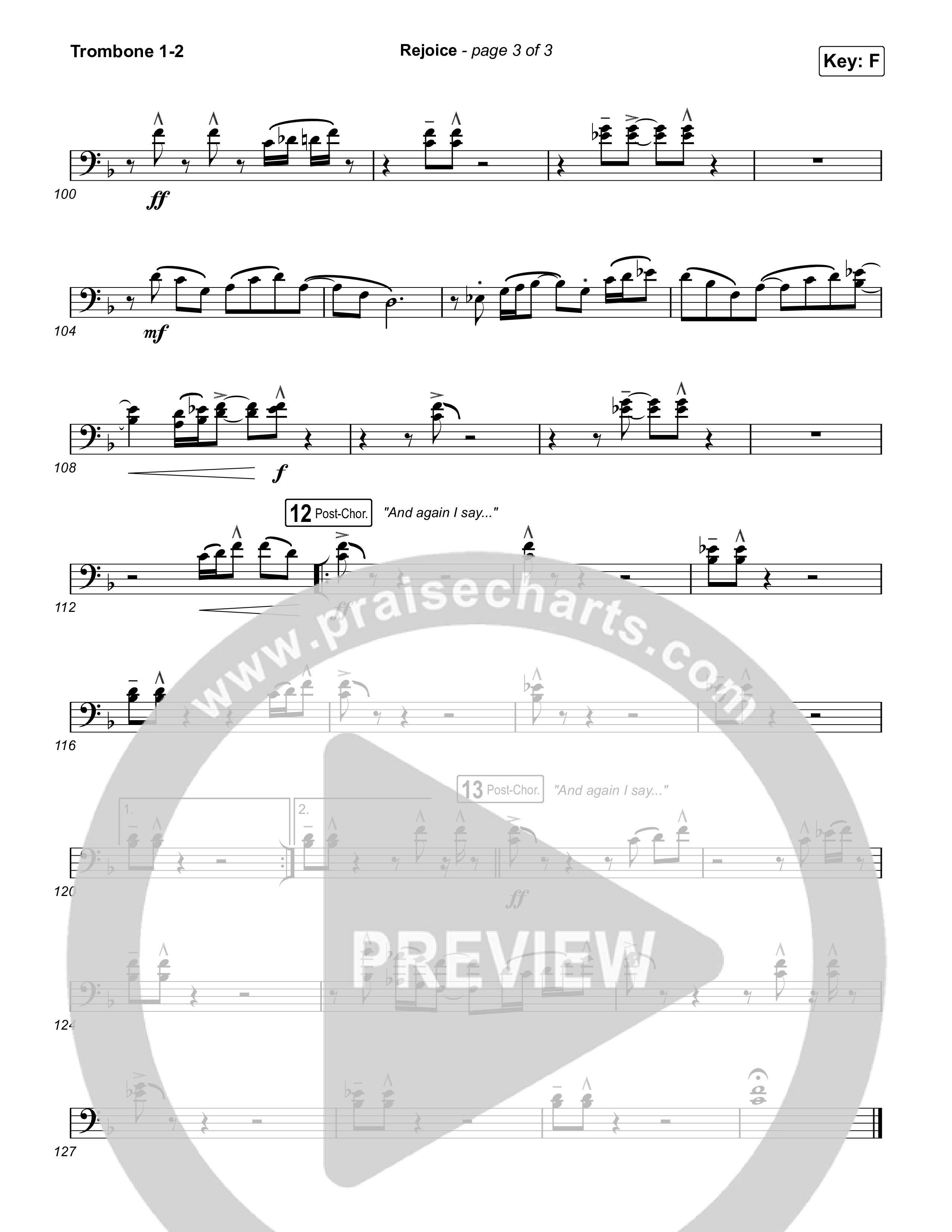 Rejoice Trombone 1/2 (Charity Gayle)