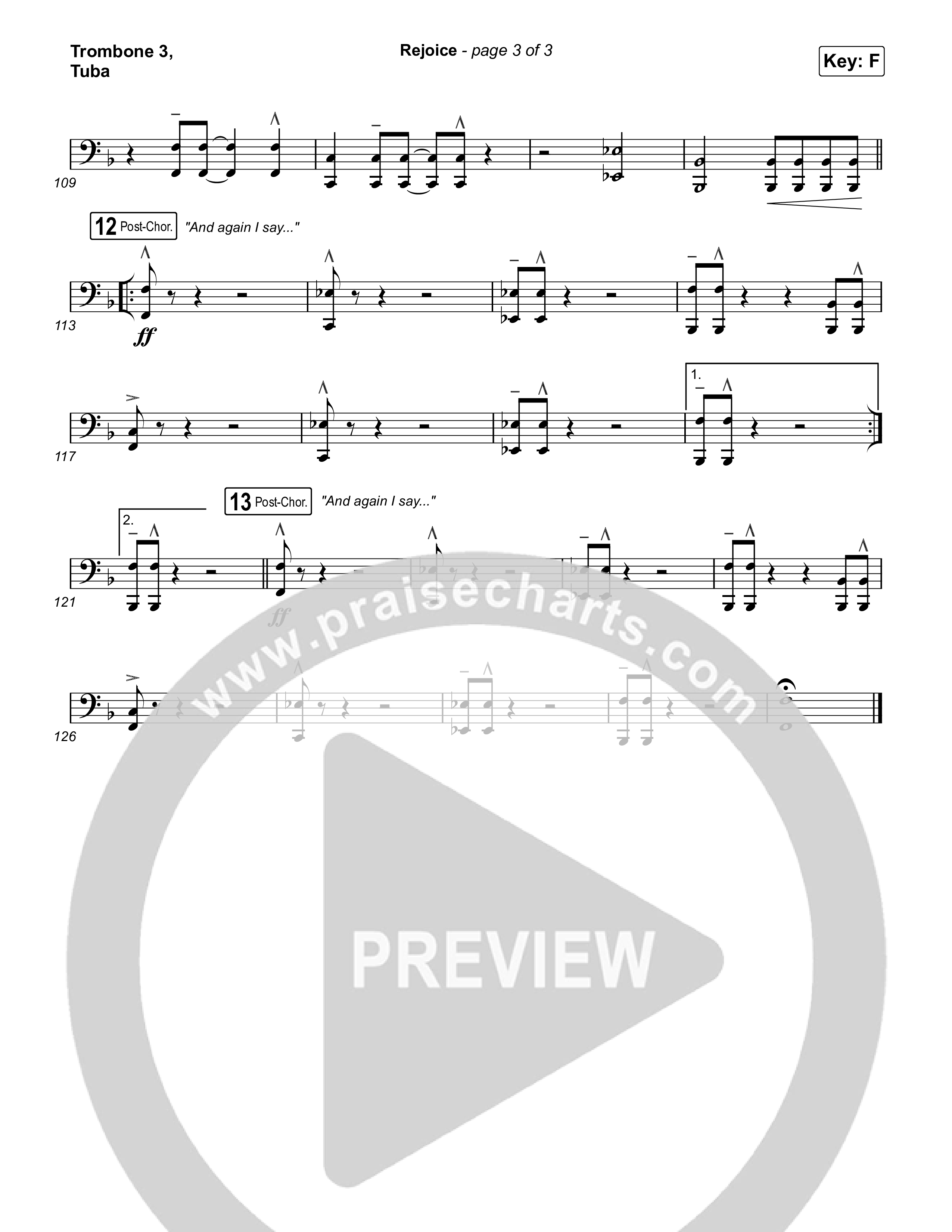 Rejoice Trombone 3/Tuba (Charity Gayle)