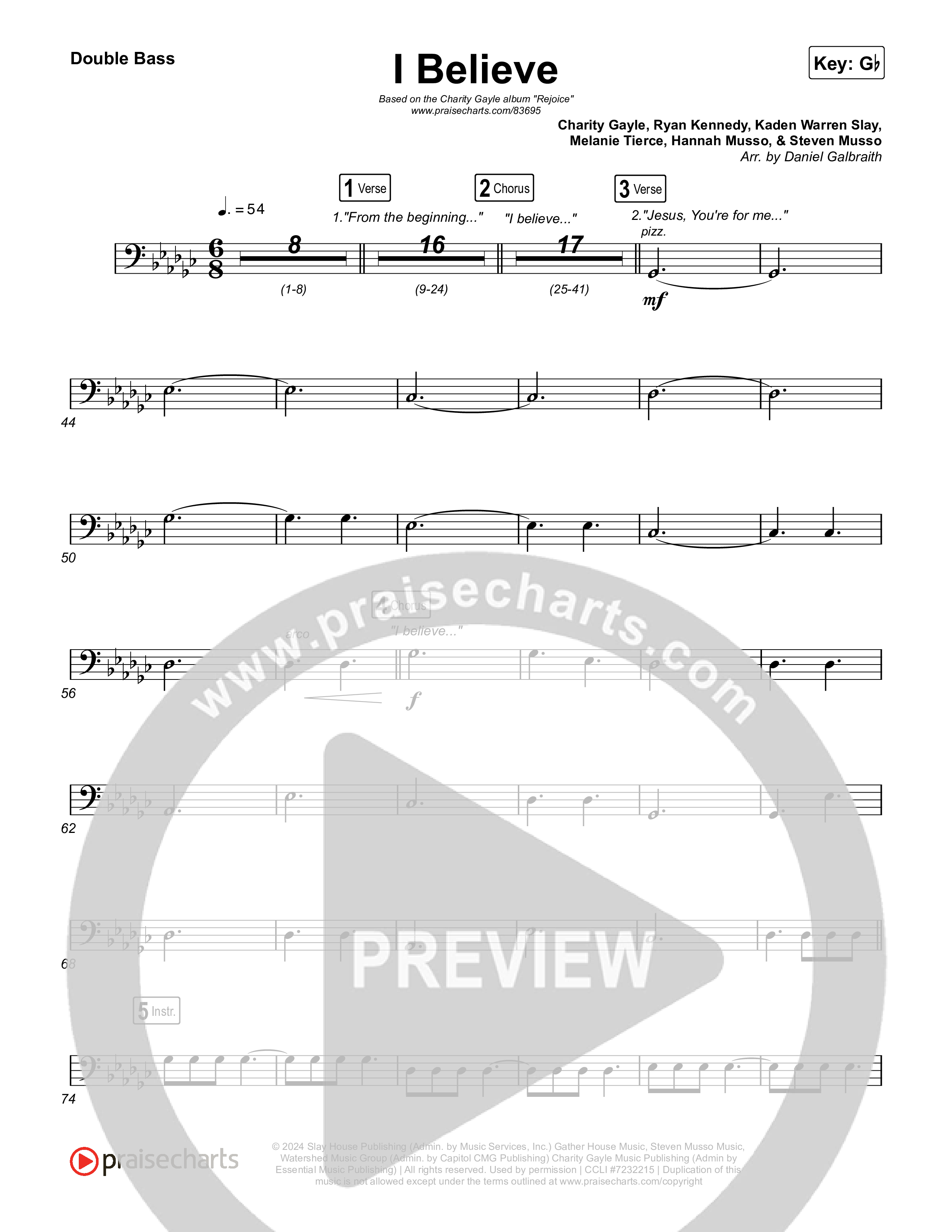 I Believe String Bass (Charity Gayle)