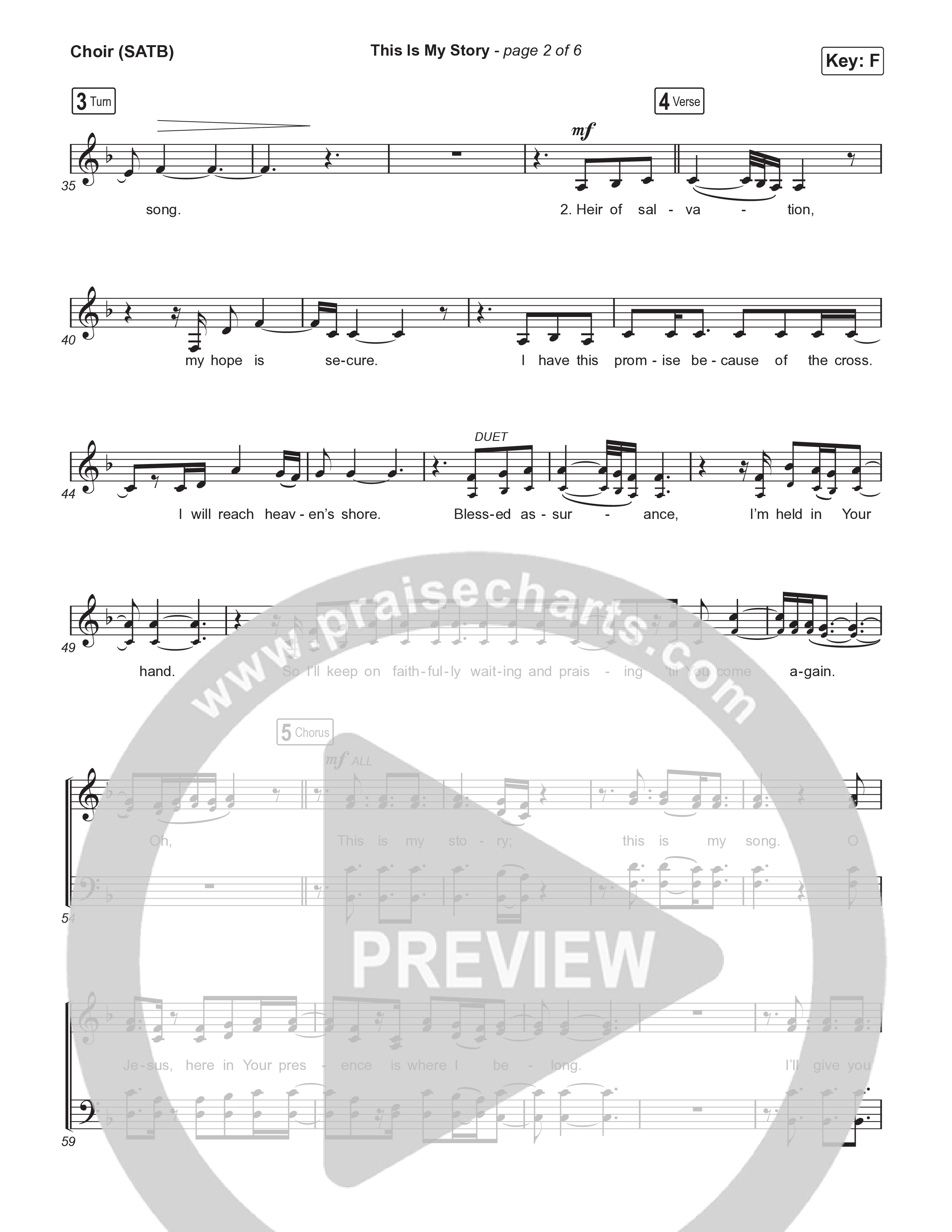 This Is My Story Choir Sheet (SATB) (Charity Gayle)