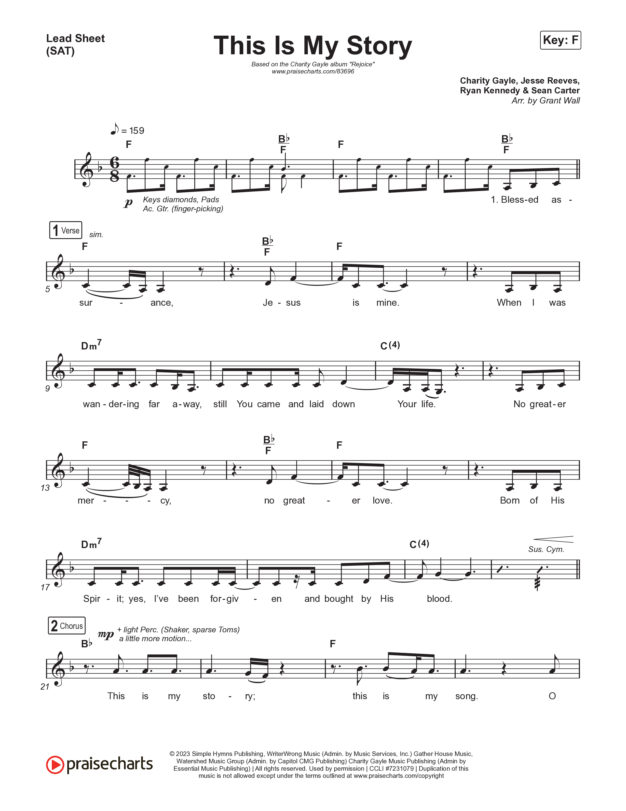 This Is My Story Lead Sheet (SAT) (Charity Gayle)