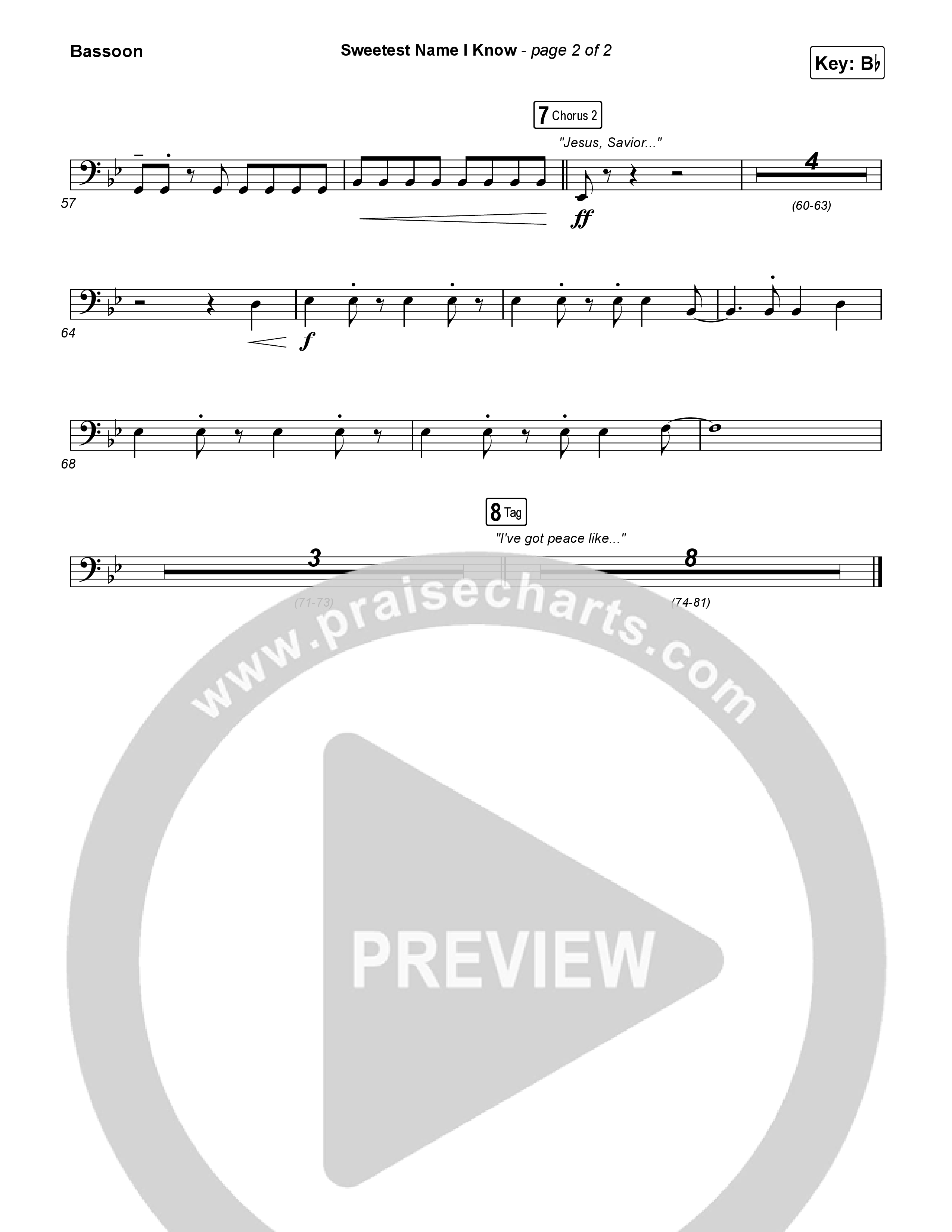 Sweetest Name I Know Bassoon (Charity Gayle)