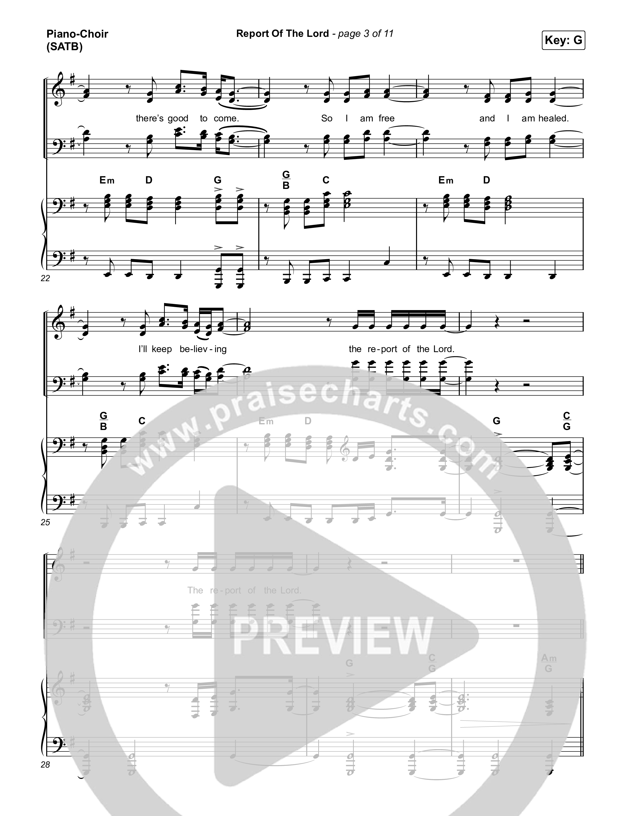 Report Of The Lord Piano/Vocal (SATB) (Charity Gayle)