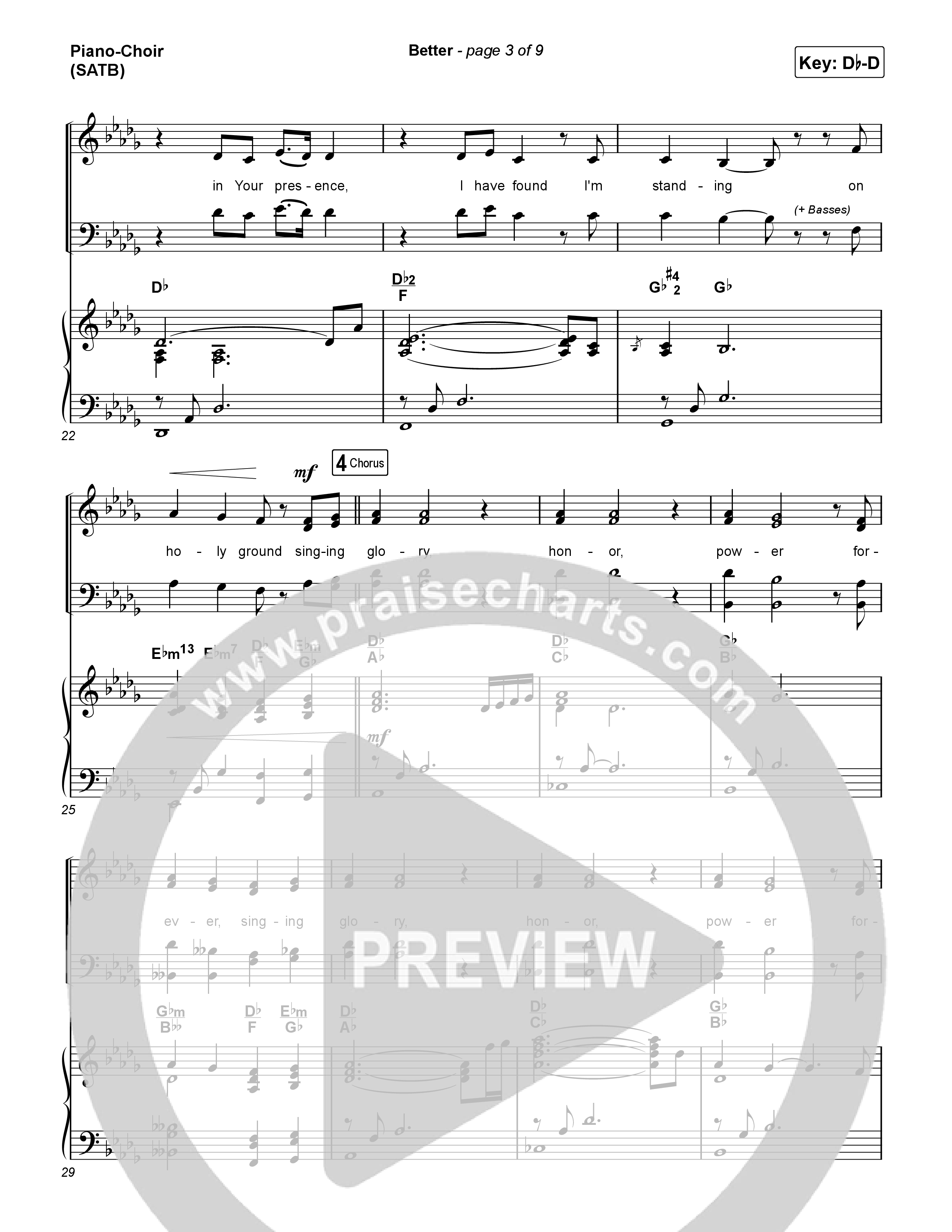 Better Piano/Vocal (SATB) (Charity Gayle)