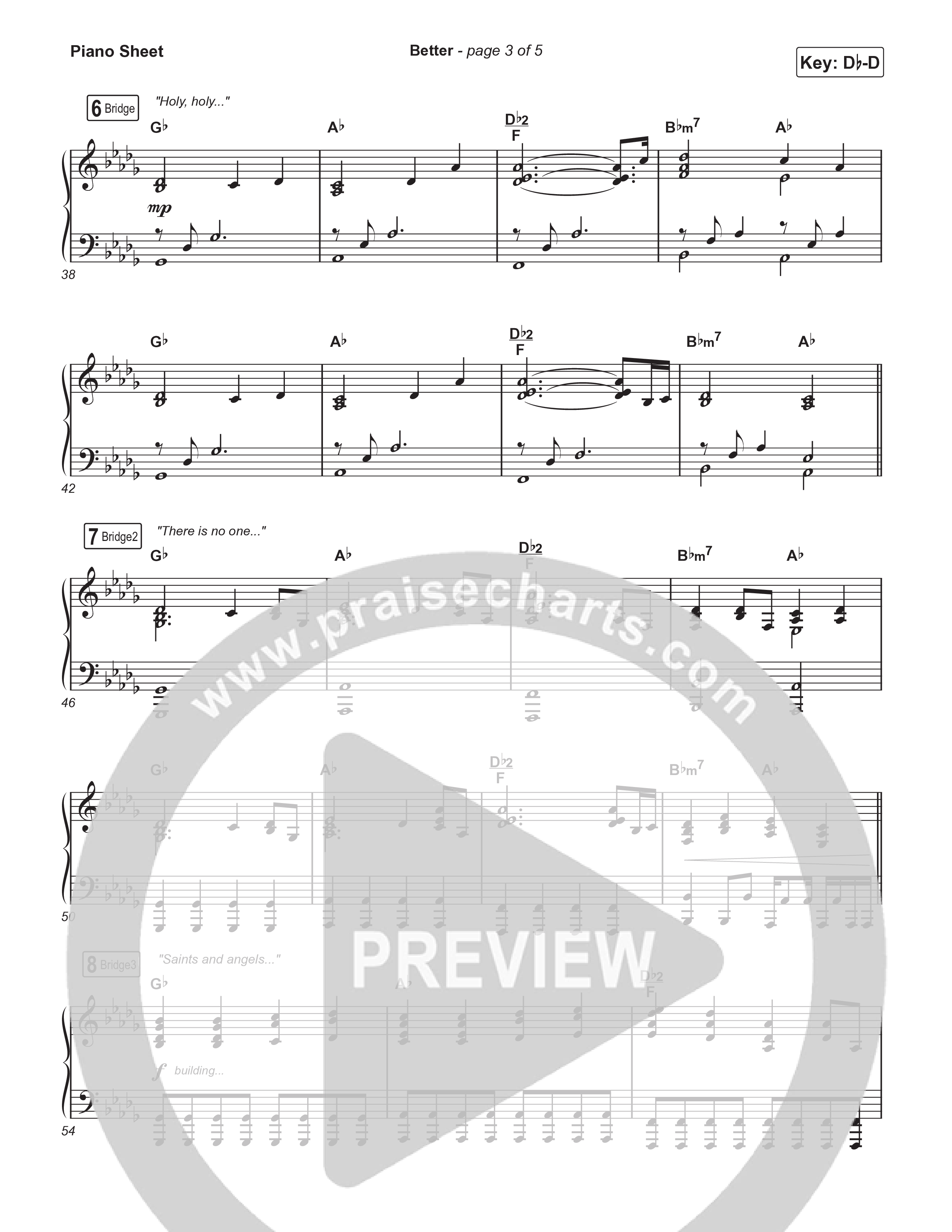 Better Piano Sheet (Charity Gayle)