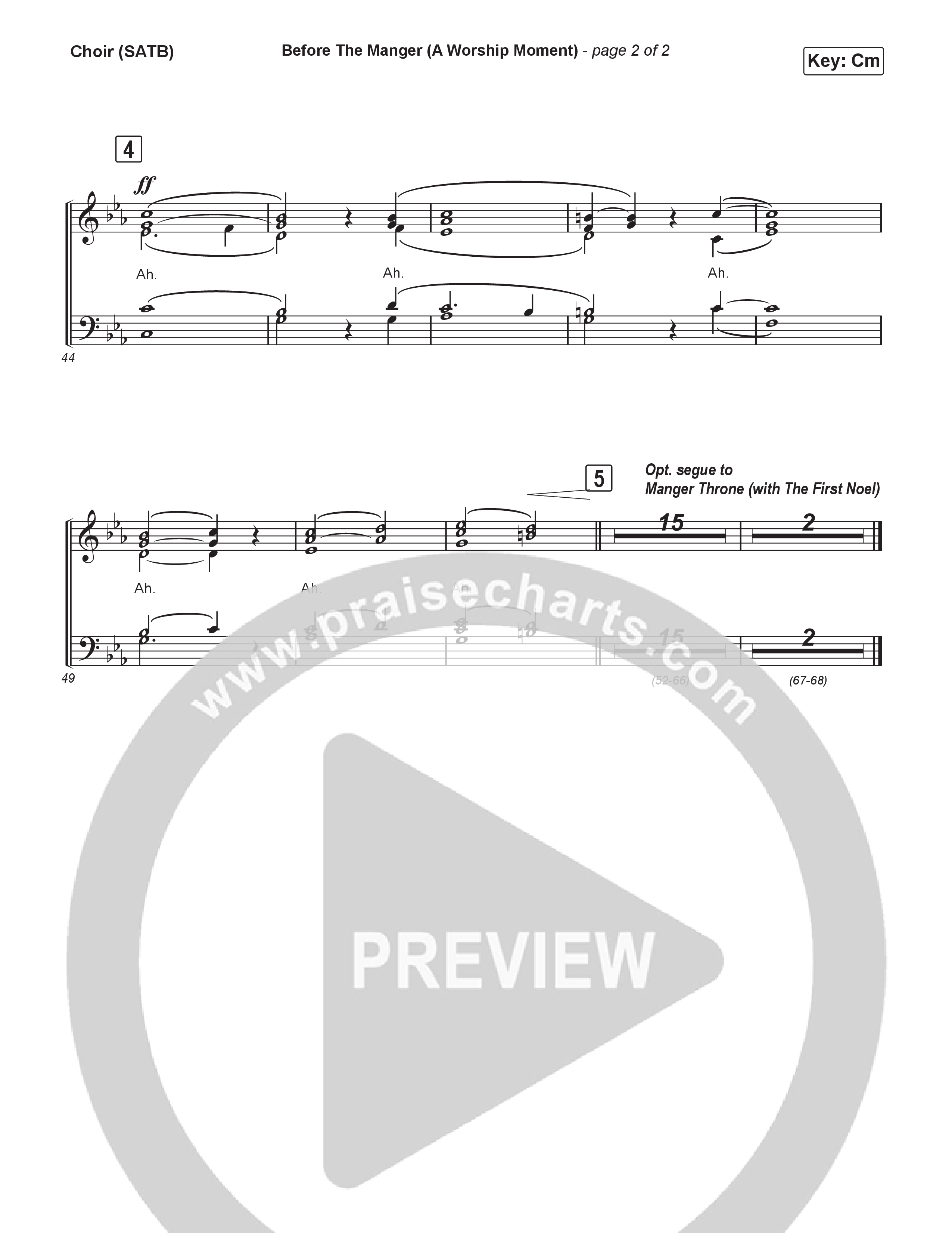 Before The Manger (A Worship Moment) (Choral/SATB) Choir Sheet (SATB) (Emily Sill / Arr. Mason Brown)