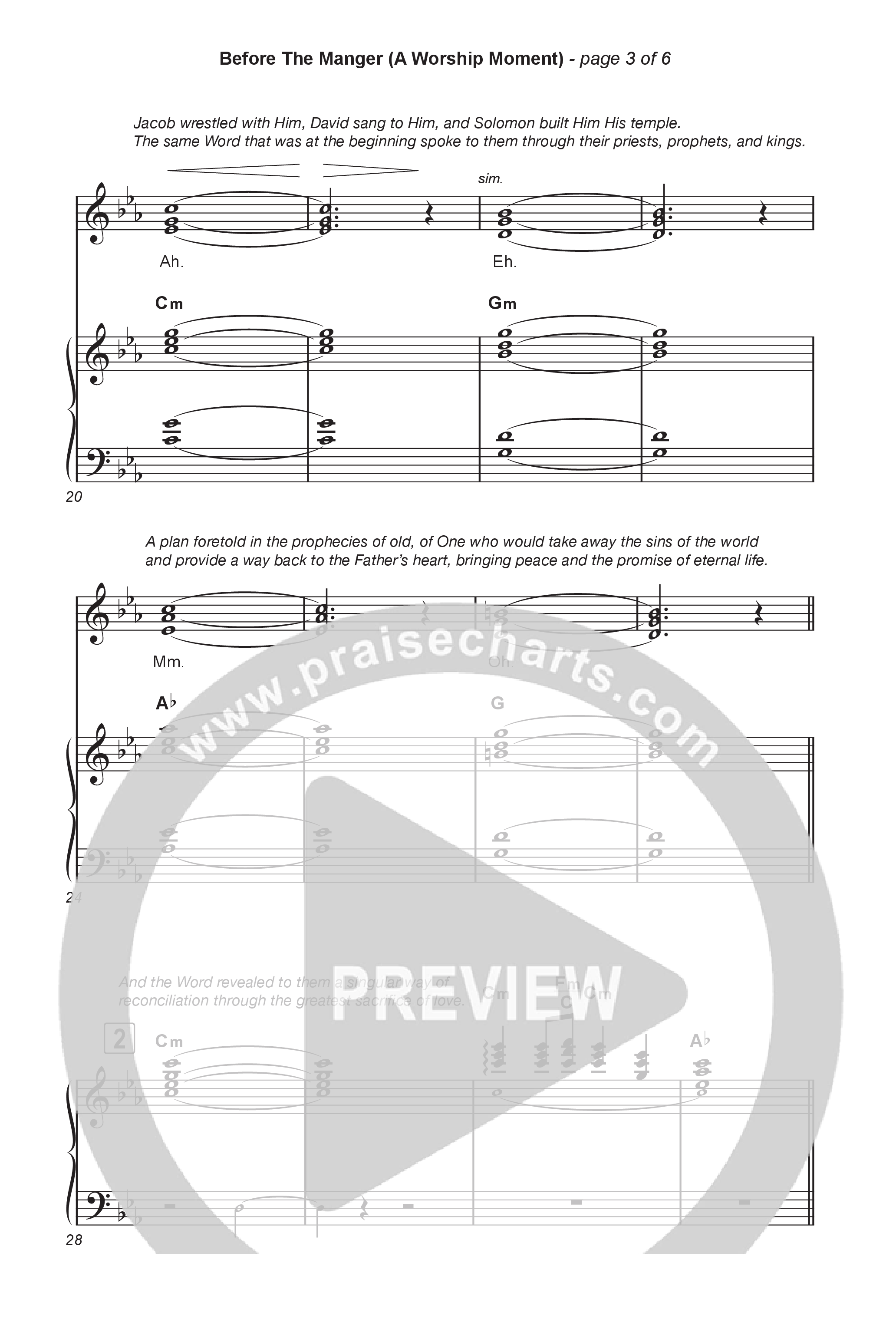 Before The Manger (A Worship Moment) (Choral/SATB) Octavo (SATB & Pno) (Emily Sill / Arr. Mason Brown)