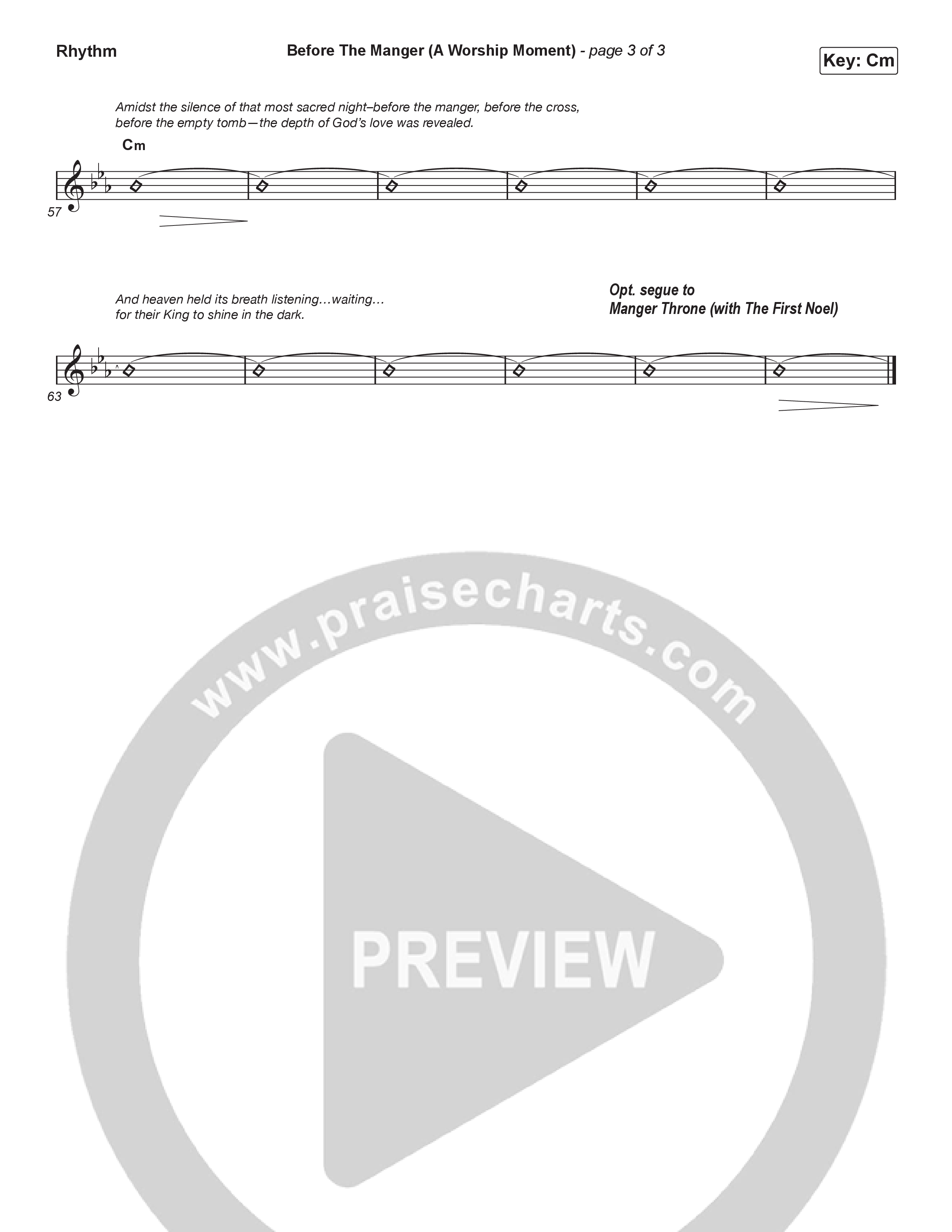 Before The Manger (A Worship Moment) (Choral/SATB) Rhythm Pack (Emily Sill / Arr. Mason Brown)