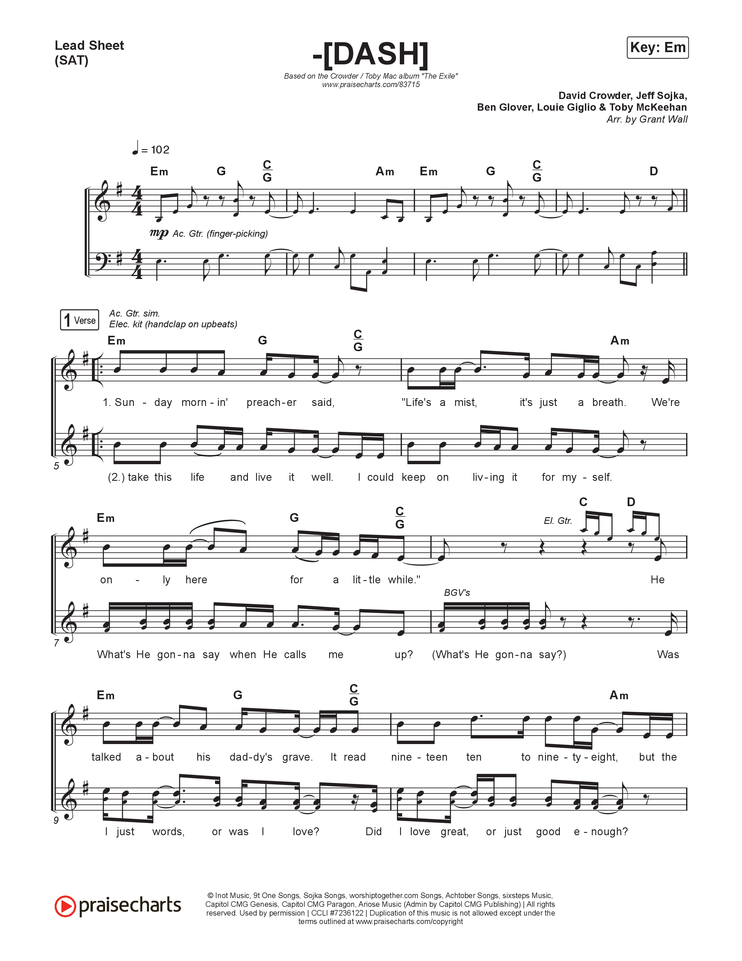 -(DASH) Lead Sheet (SAT) (David Crowder / TobyMac)