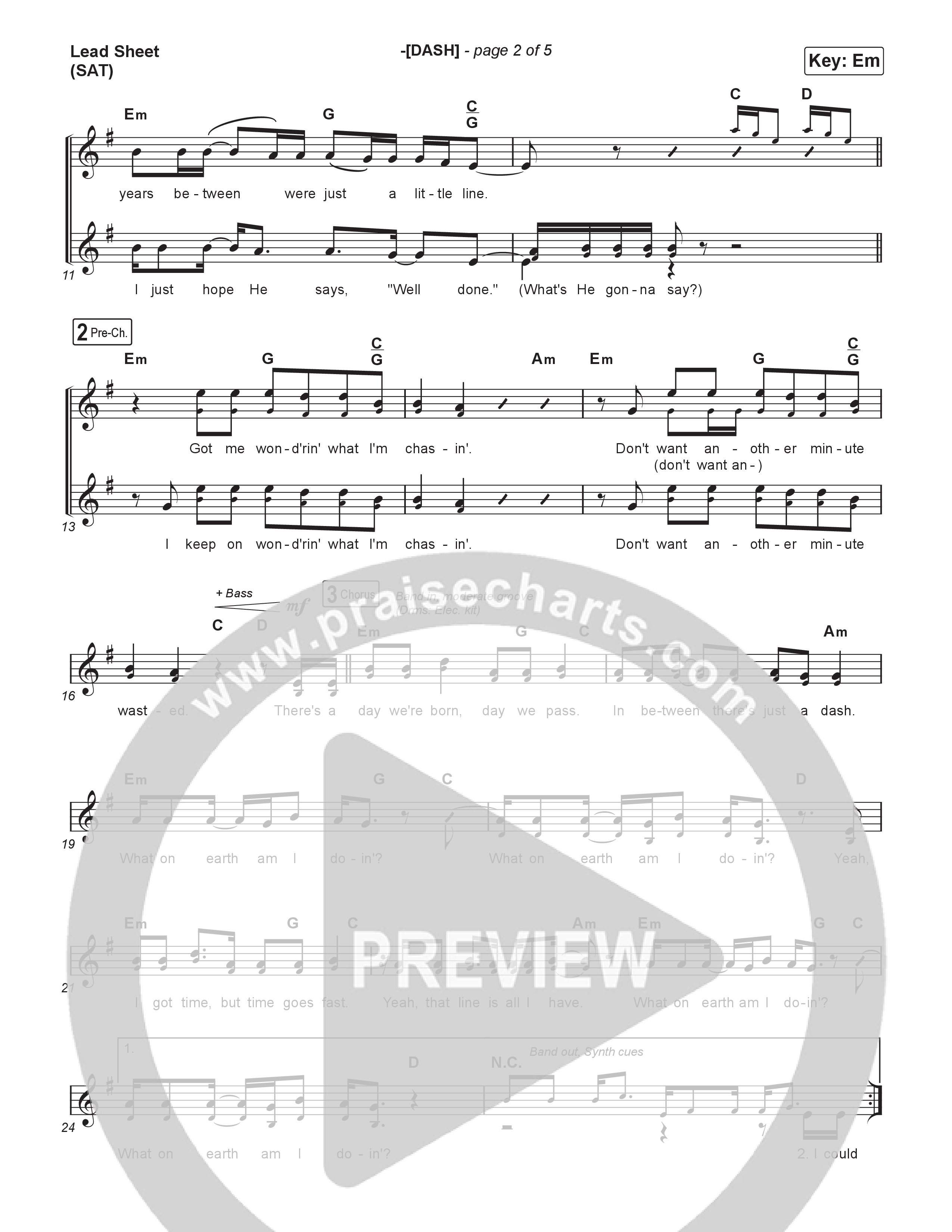 -(DASH) Lead Sheet (SAT) (David Crowder / TobyMac)