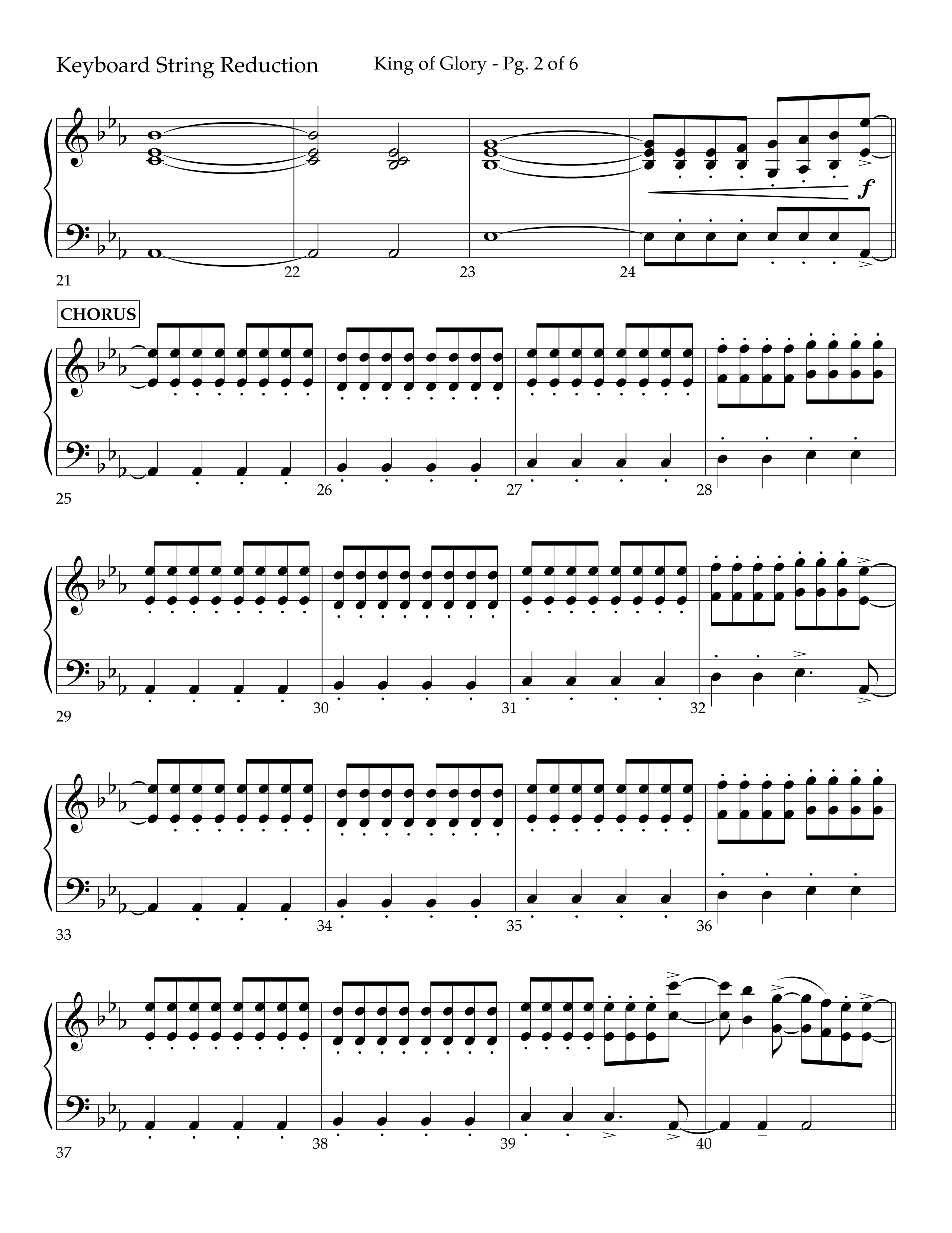 King of Glory (Choral Anthem SATB) String Reduction (Lifeway Choral / Arr. John Bolin / Arr. Don Koch / Orch. Eric Belvin)