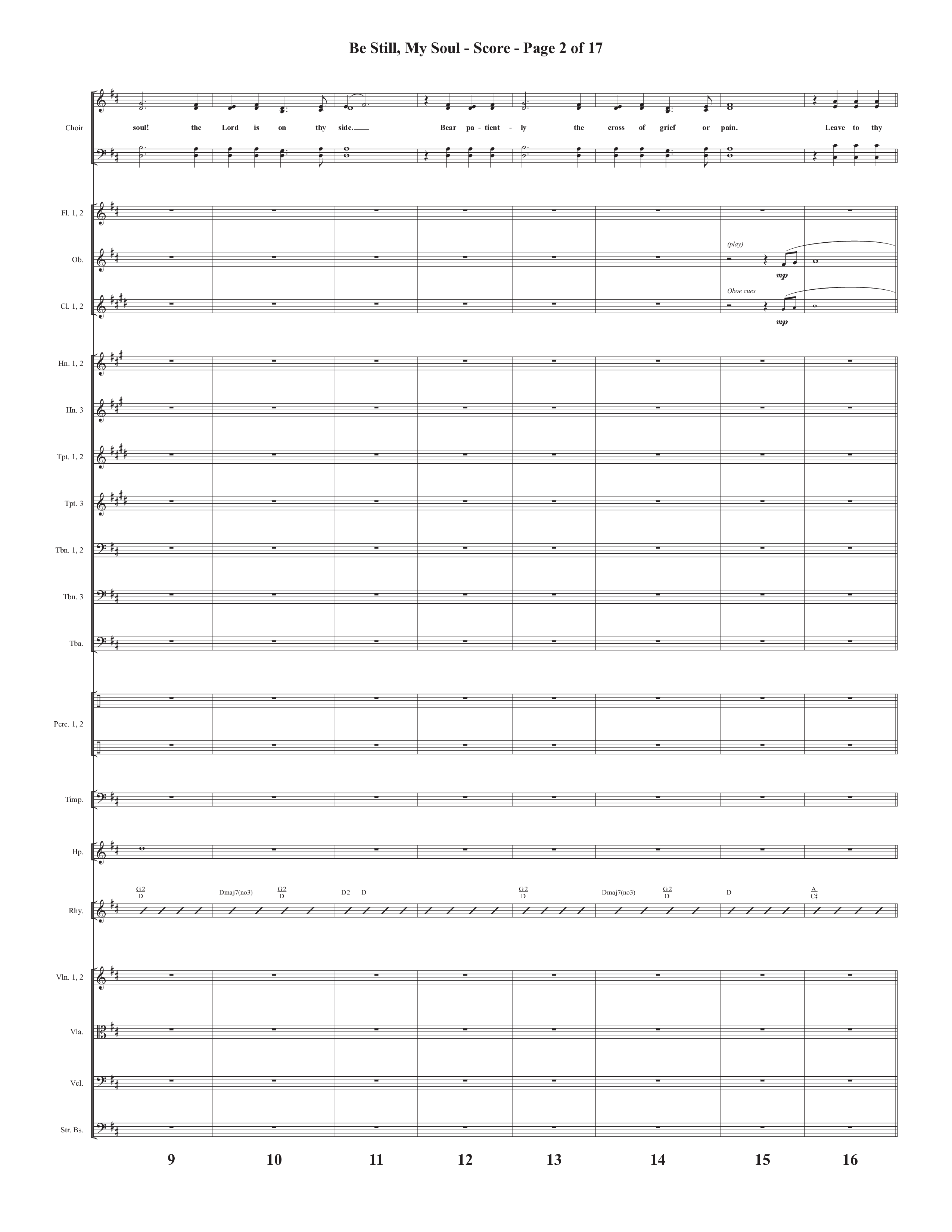 Be Still My Soul (Choral Anthem SATB) Conductor's Score (Semsen Music / Arr. Cliff Duren)