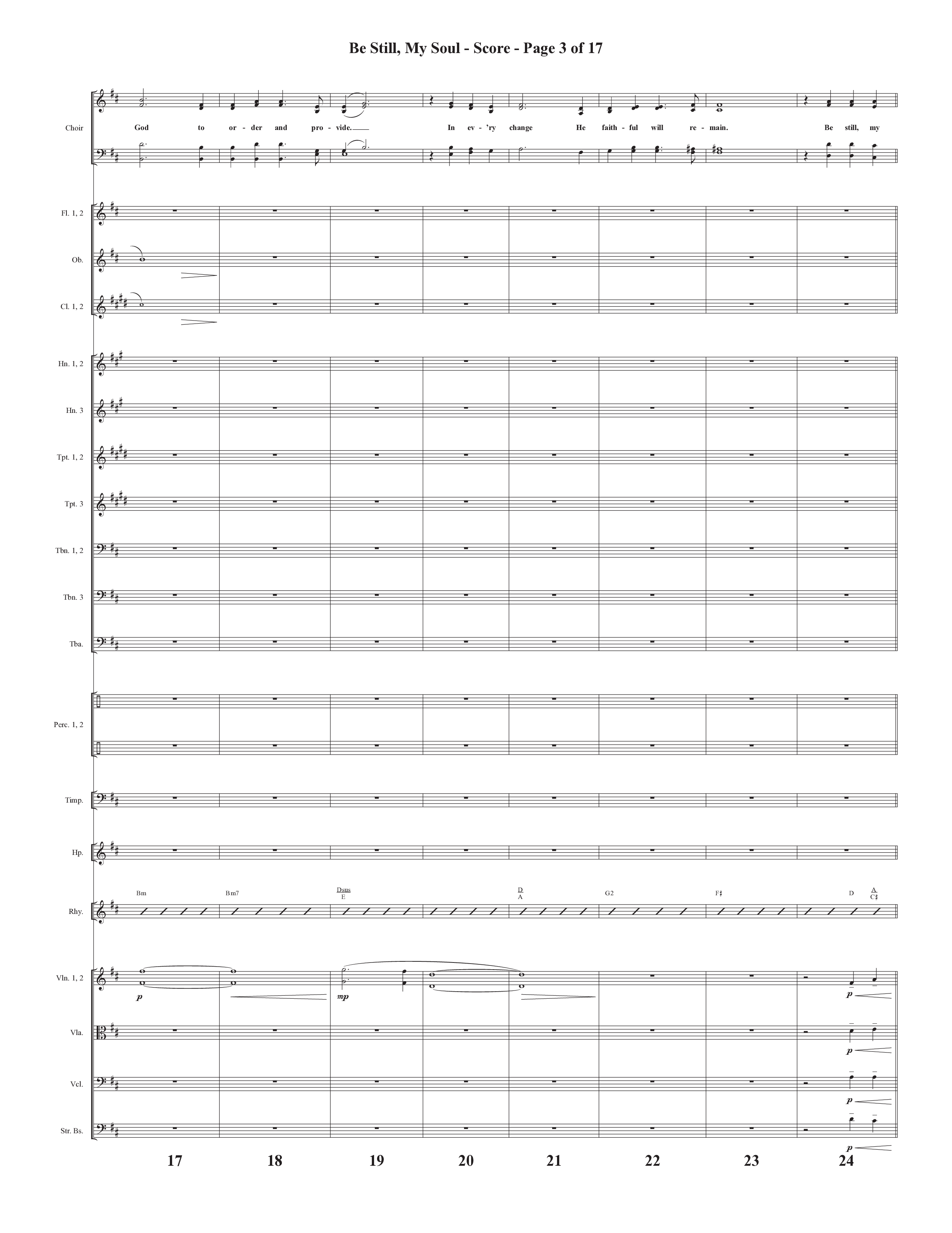 Be Still My Soul (Choral Anthem SATB) Conductor's Score (Semsen Music / Arr. Cliff Duren)