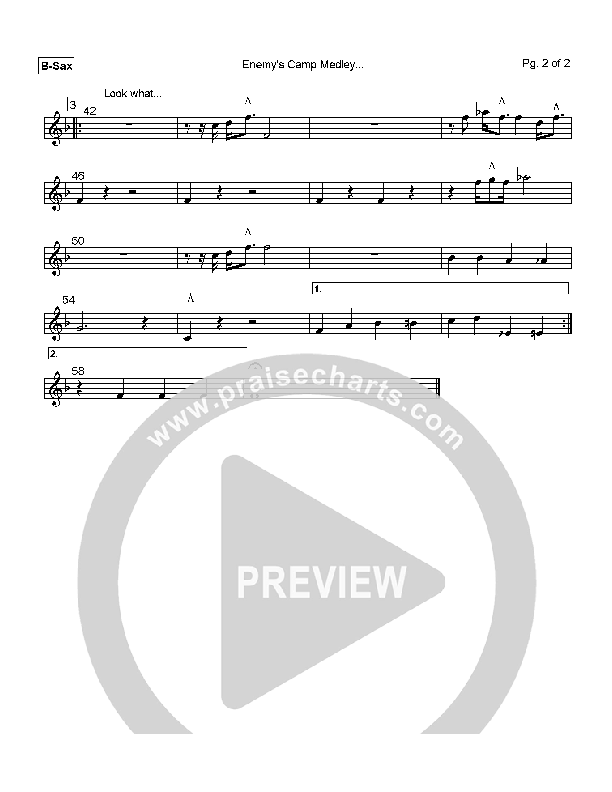 Enemy's Camp Medley Bari Sax (Lindell Cooley)