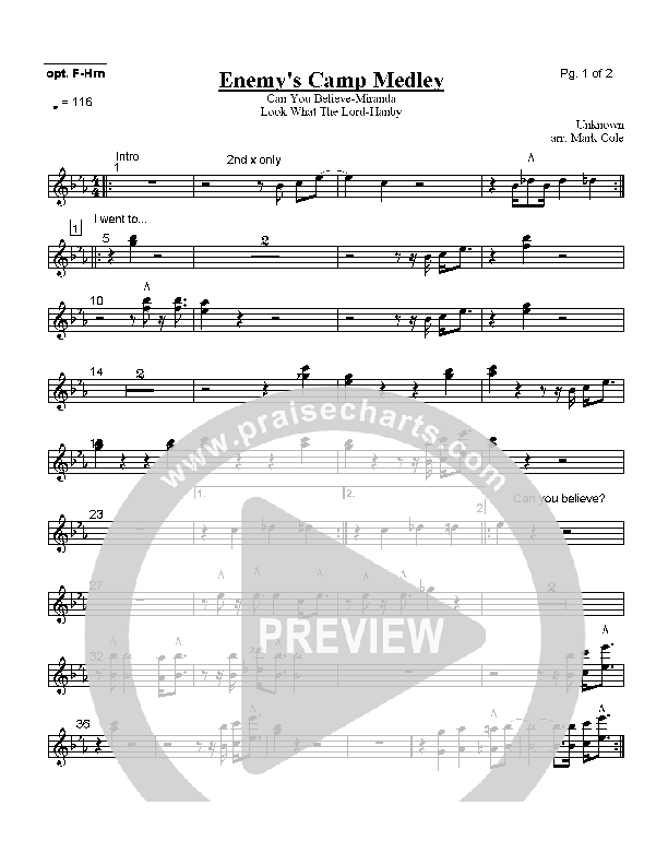 Enemy's Camp Medley French Horn (Lindell Cooley)