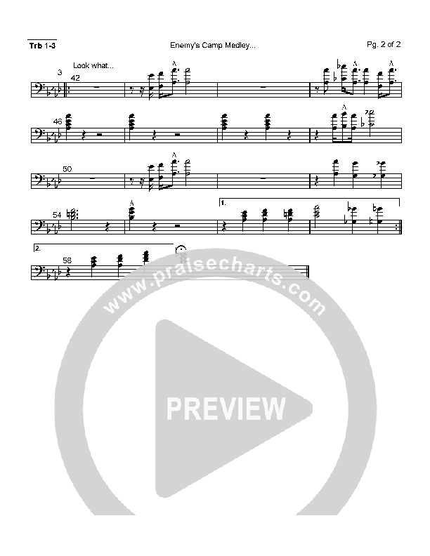 Enemy's Camp Medley Trombone 1/2/3 (Lindell Cooley)