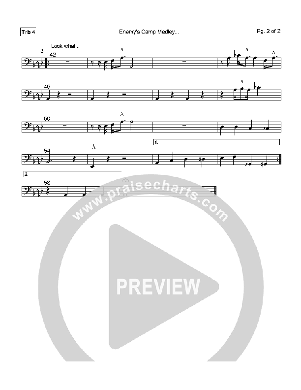 Enemy's Camp Medley Trombone 4 (Lindell Cooley)