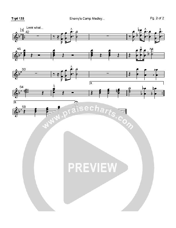 Enemy's Camp Medley Trumpet 1/2/3 (Lindell Cooley)