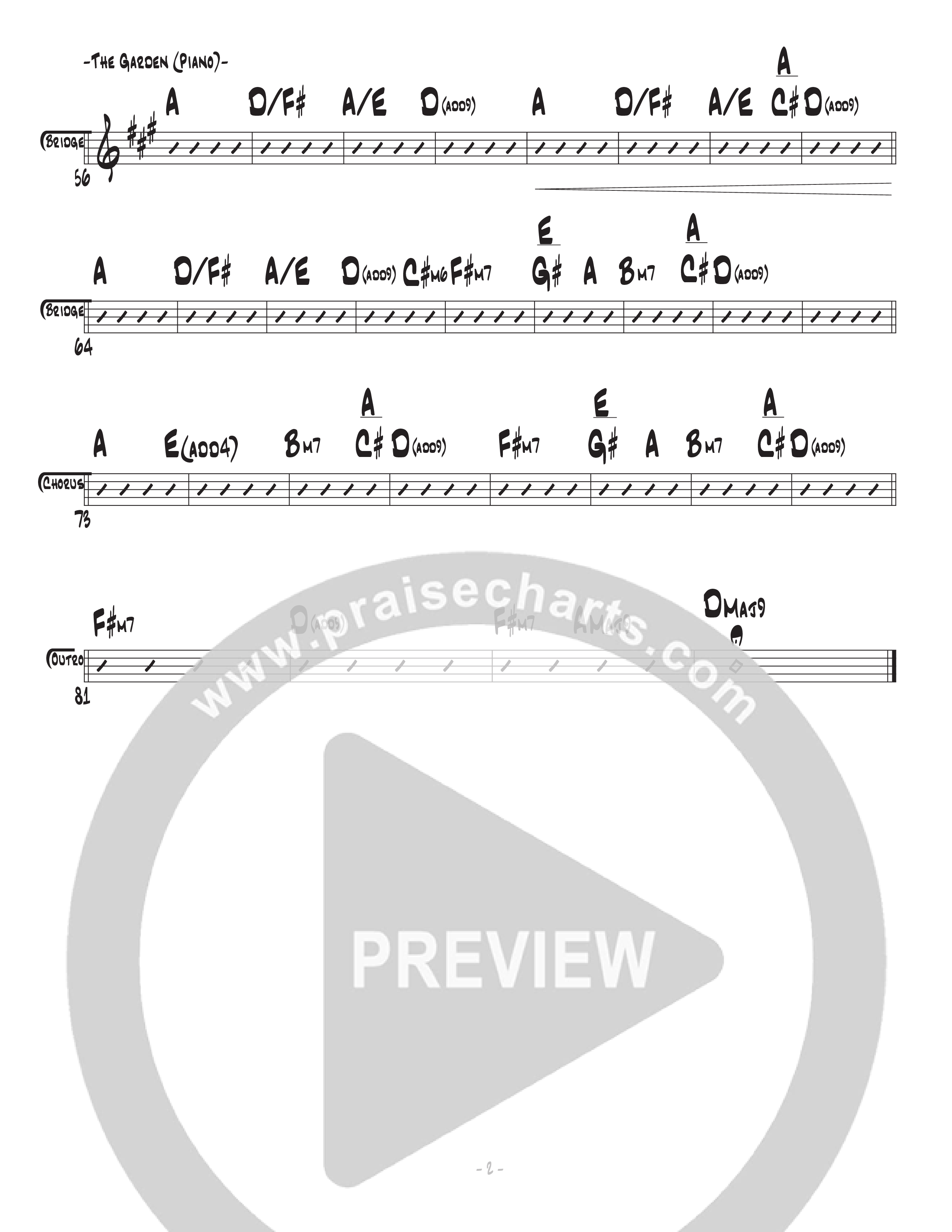 The Garden (Piano) Rhythm Chart (Central Live)