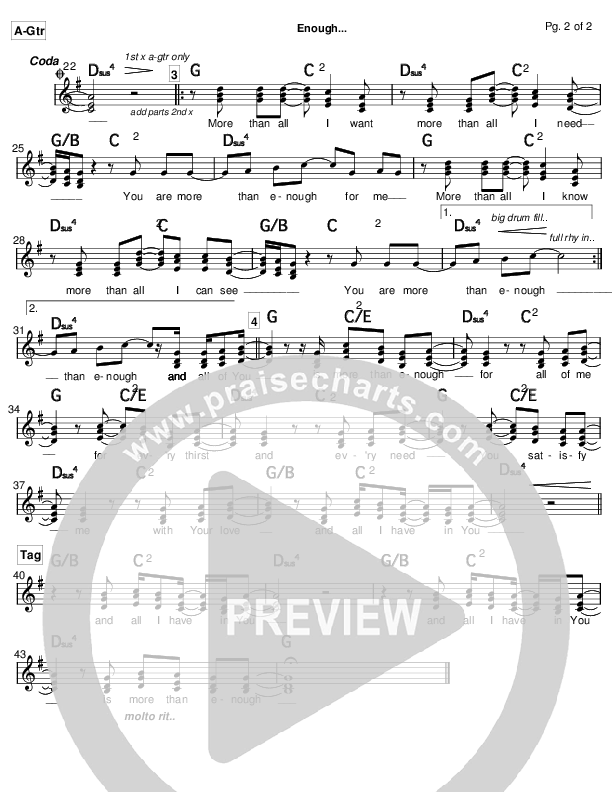 Enough Acoustic Guitar (Capo 2) (Chris Tomlin)