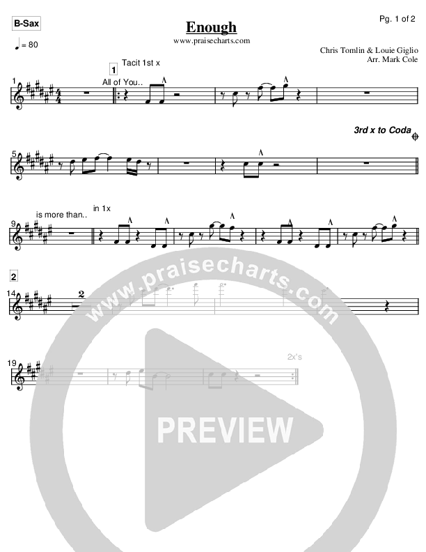 Enough Bari Sax (Chris Tomlin)