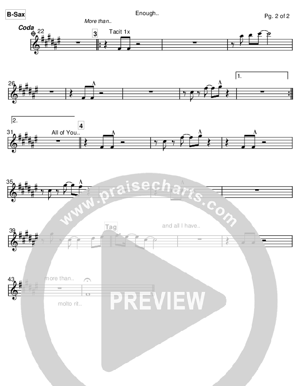 Enough Bari Sax (Chris Tomlin)