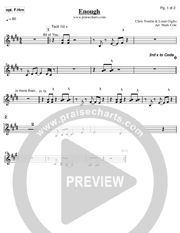 Enough French Horn (Chris Tomlin)