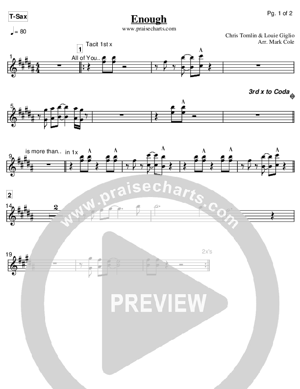 Enough Tenor Sax 2 (Chris Tomlin)