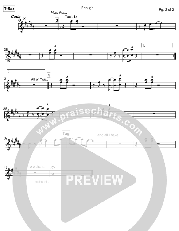 Enough Tenor Sax 2 (Chris Tomlin)