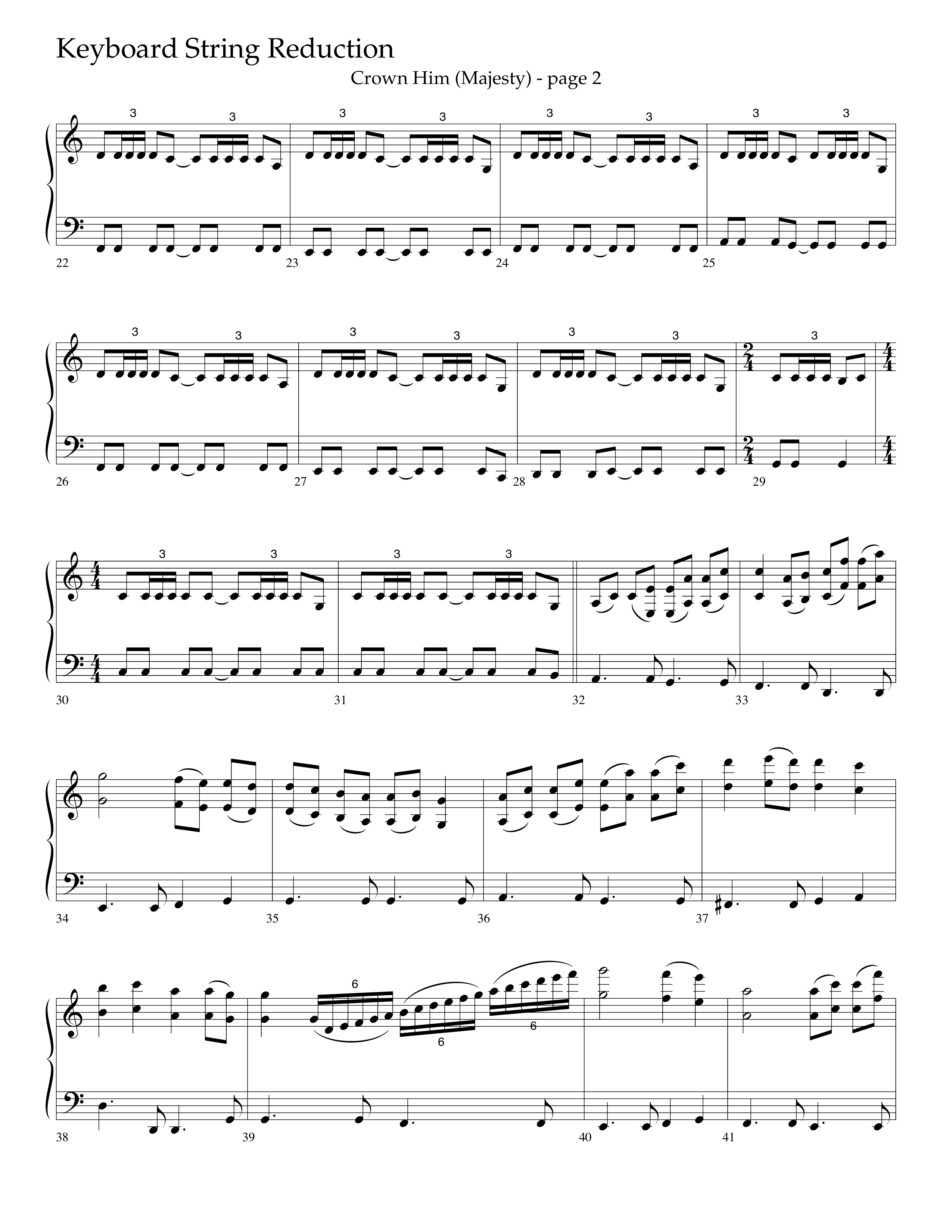 Crown Him (Majesty) (Choral Anthem SATB) String Reduction (Lifeway Choral / Arr. David T. Clydesdale)