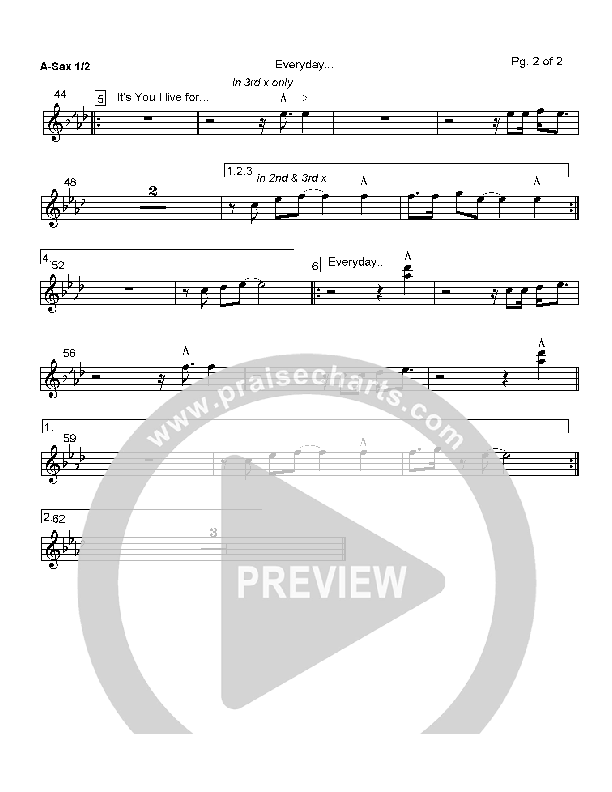 Everyday Alto Sax 1/2 (Hillsong Worship)