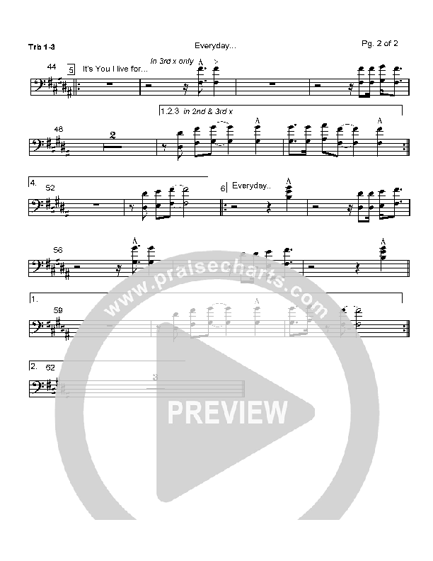 Everyday Trombone 1/2/3 (Hillsong Worship)