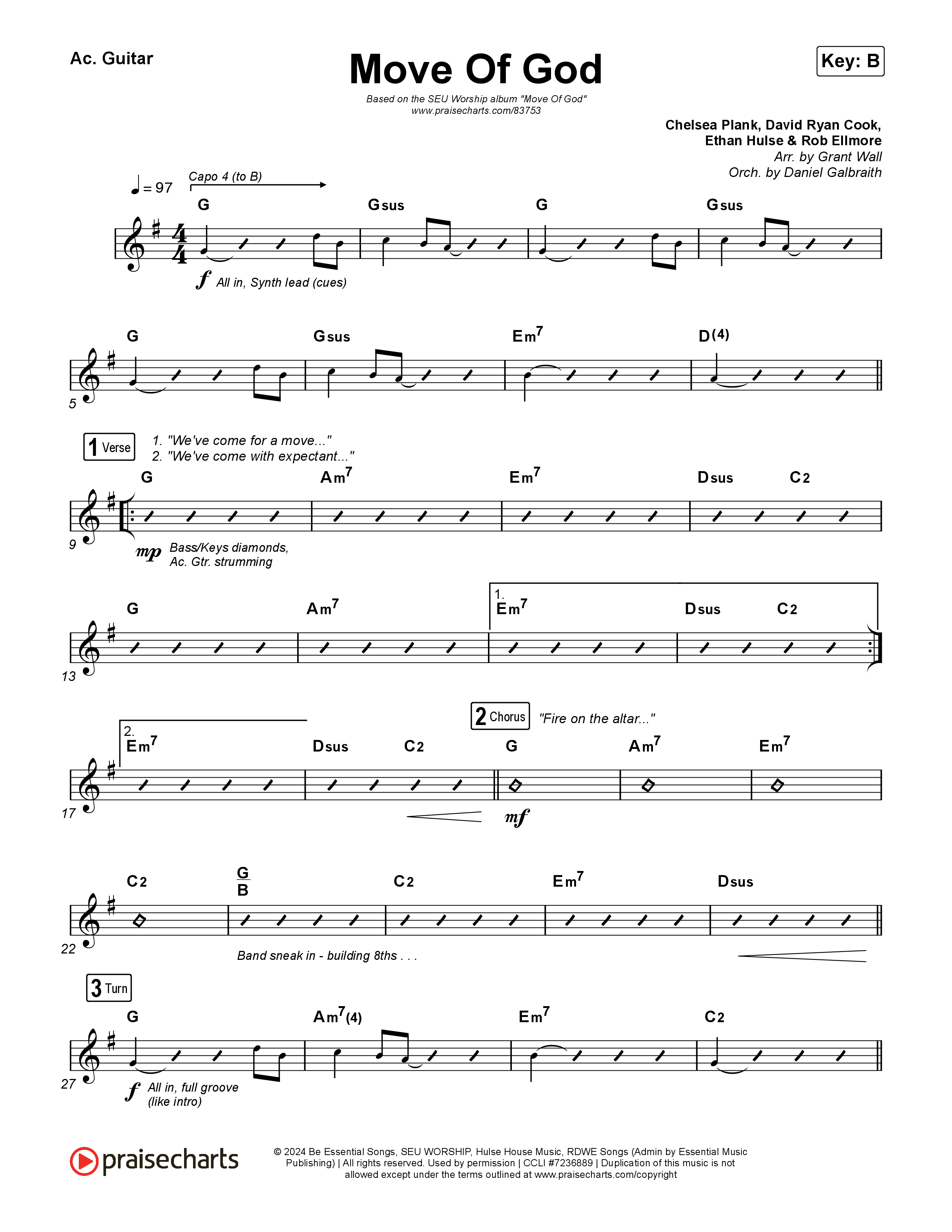 Move Of God (Live) Acoustic Guitar (SEU Worship / David Ryan Cook)