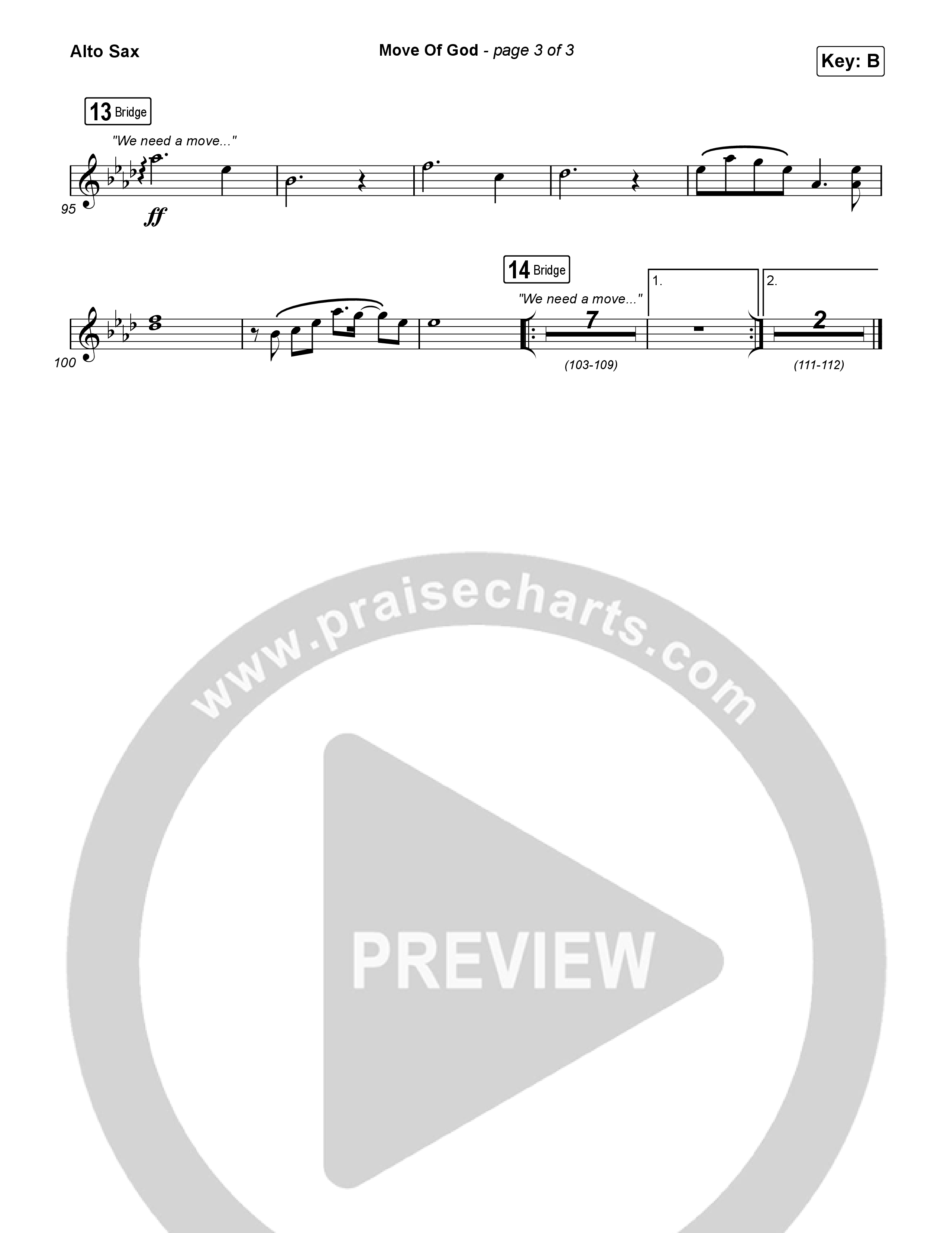 Move Of God (Live) Sax Pack (SEU Worship / David Ryan Cook)