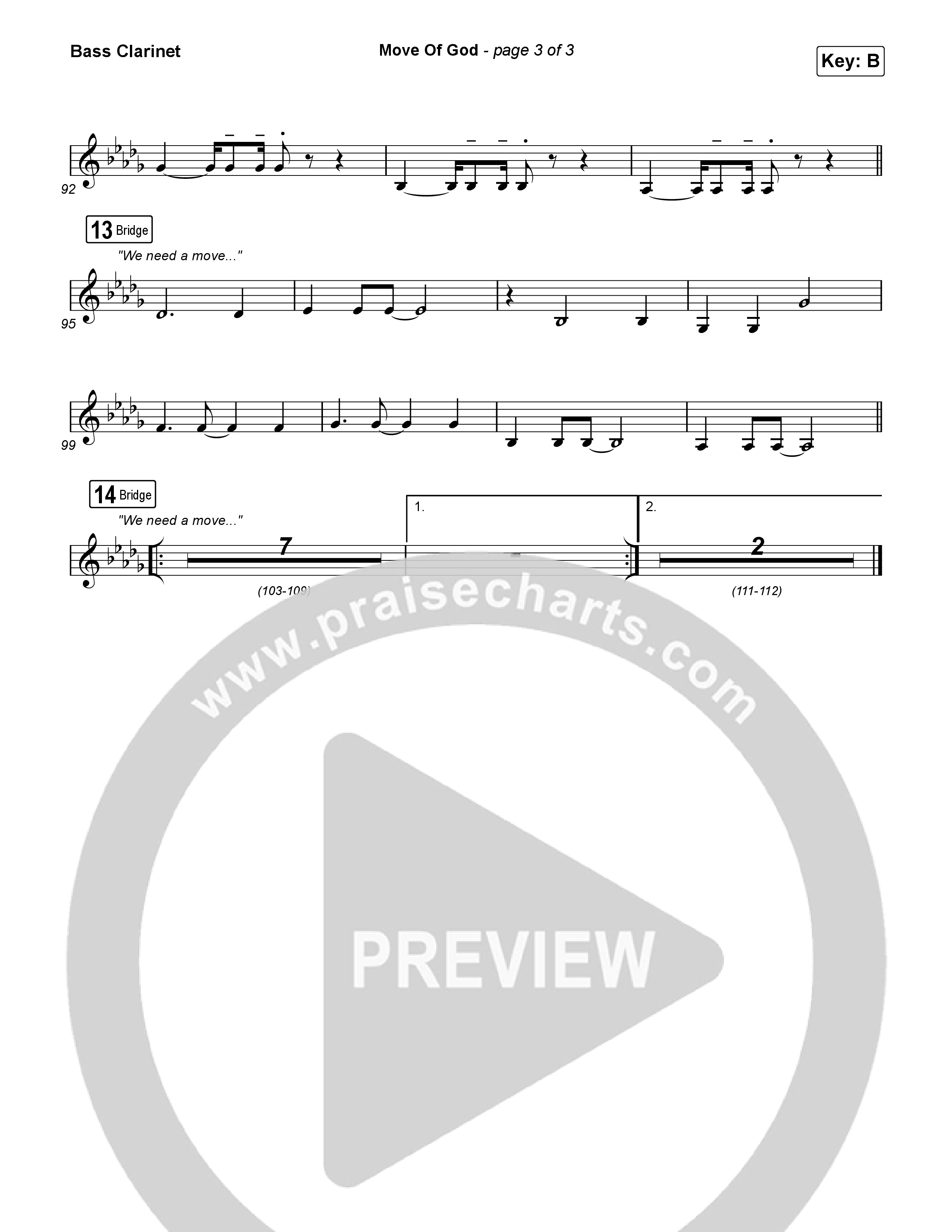 Move Of God (Live) Bass Clarinet (SEU Worship / David Ryan Cook)