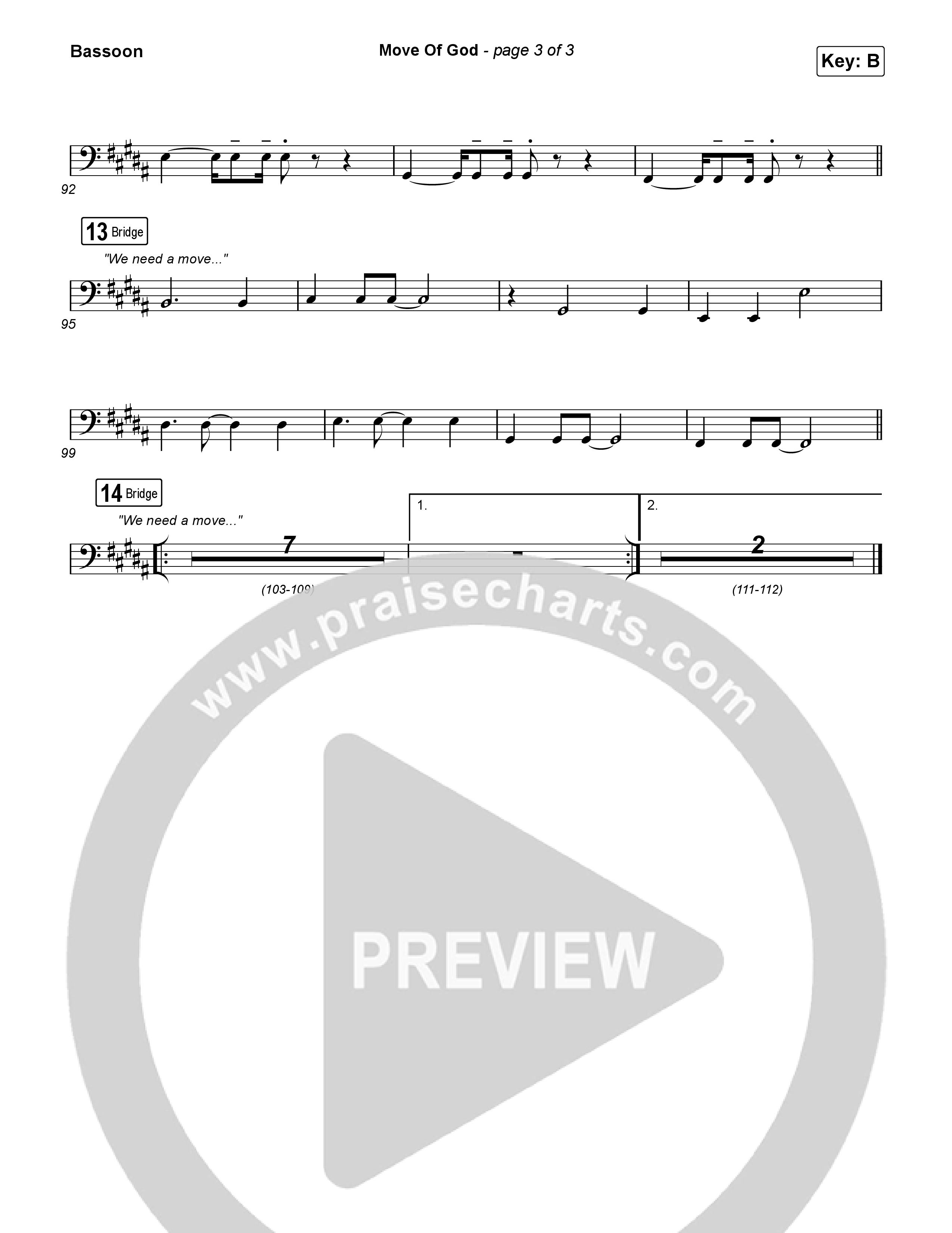 Move Of God (Live) Bassoon (SEU Worship / David Ryan Cook)