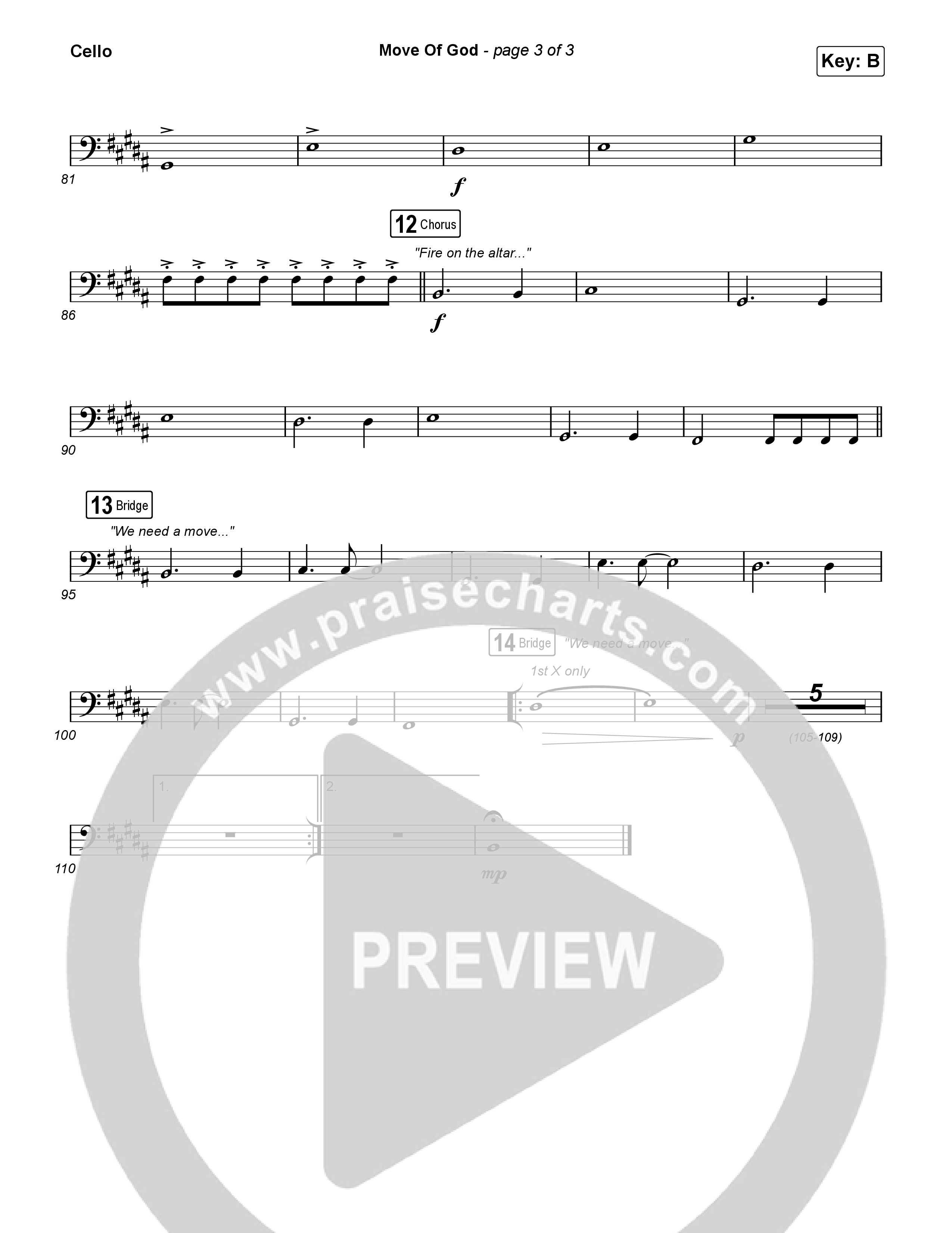 Move Of God (Live) Cello (SEU Worship / David Ryan Cook)