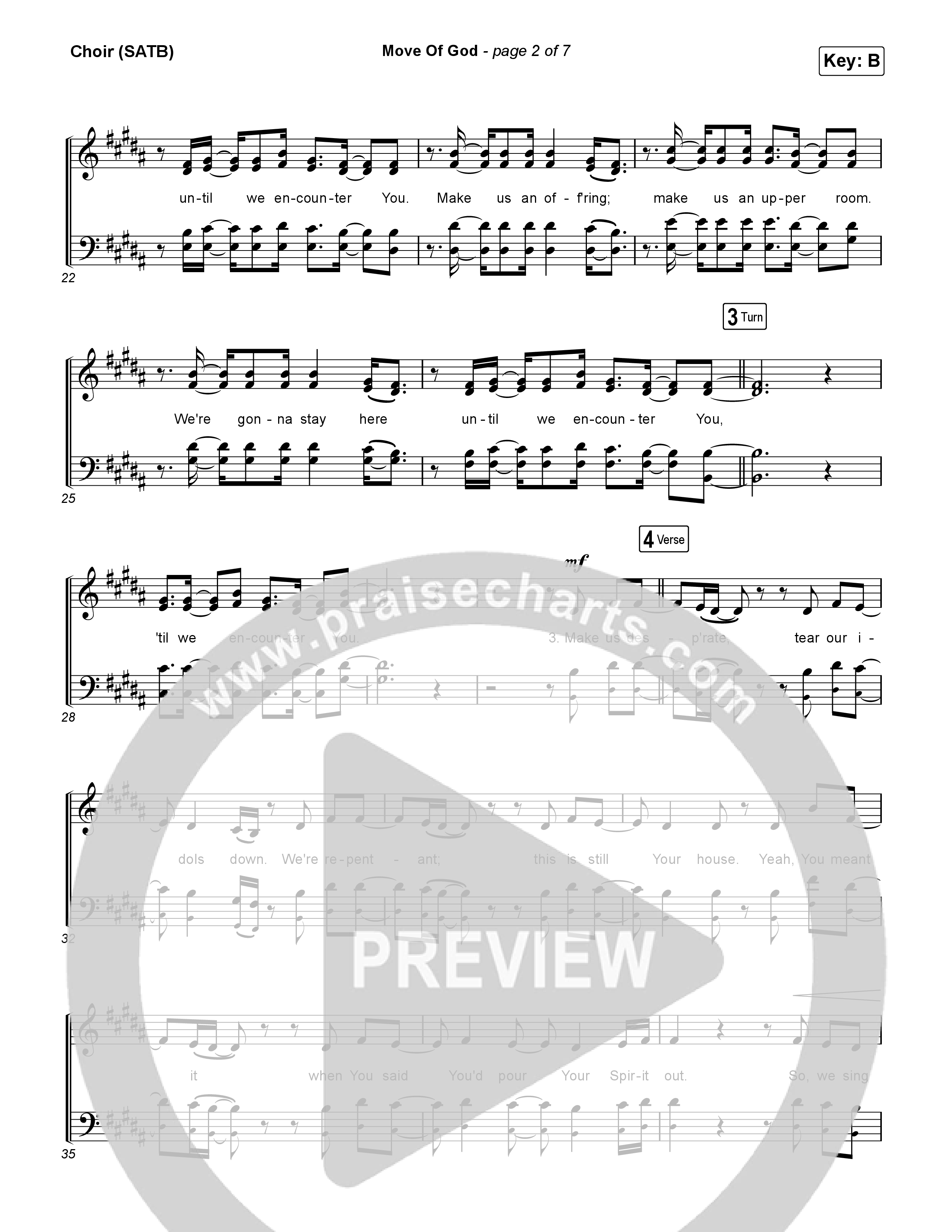 Move Of God (Live) Choir Sheet (SATB) (SEU Worship / David Ryan Cook)