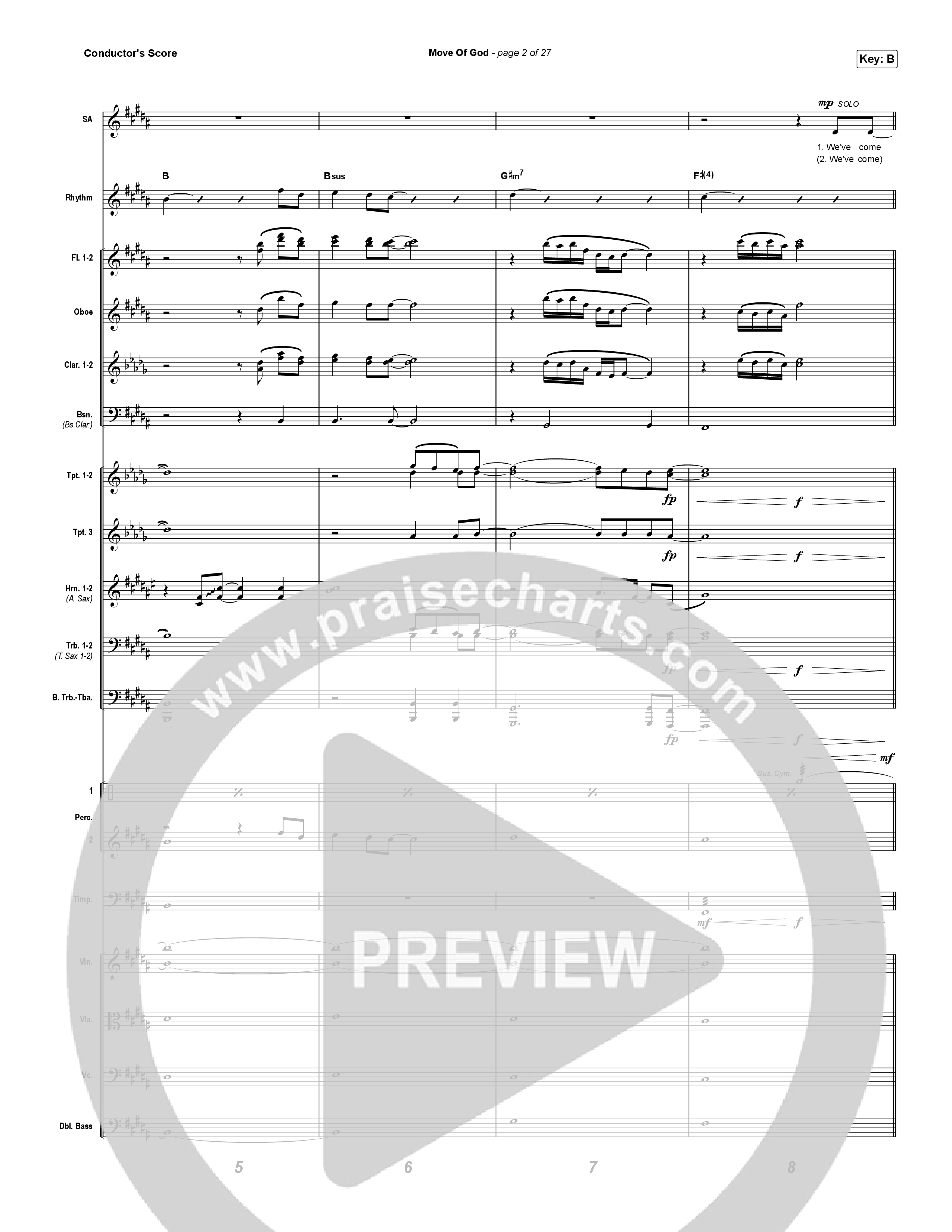 Move Of God (Live) Conductor's Score (SEU Worship / David Ryan Cook)