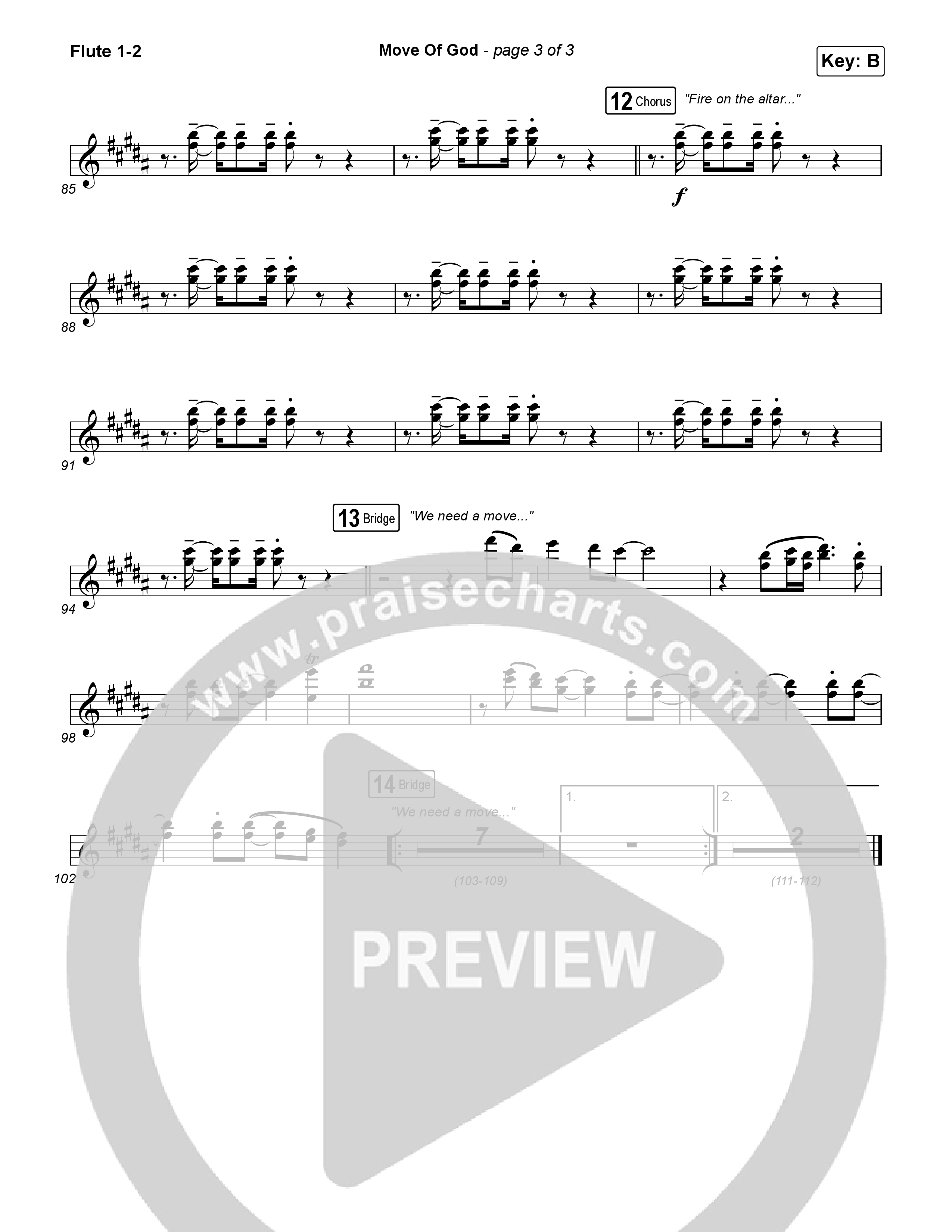 Move Of God (Live) Flute 1,2 (SEU Worship / David Ryan Cook)