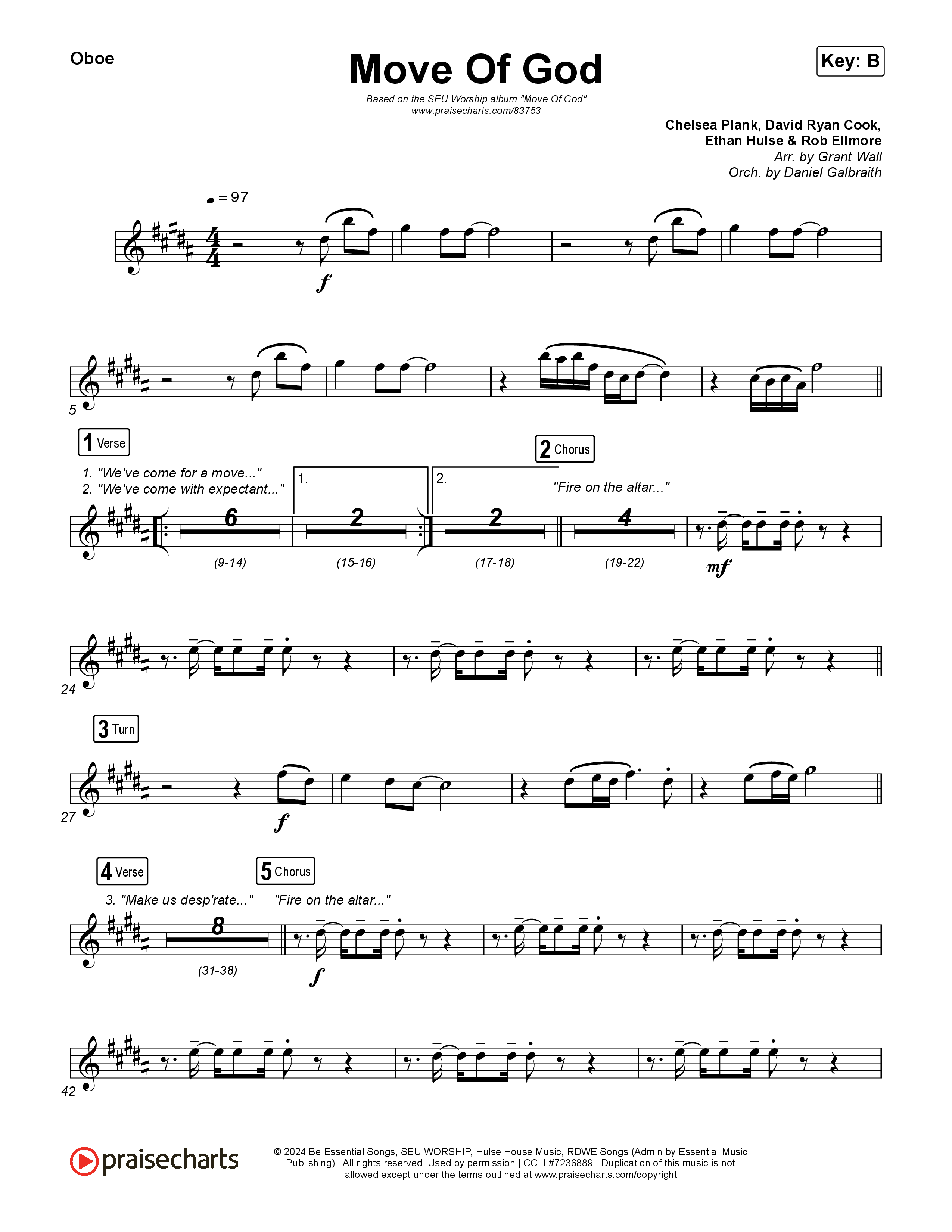 Move Of God (Live) Oboe (SEU Worship / David Ryan Cook)