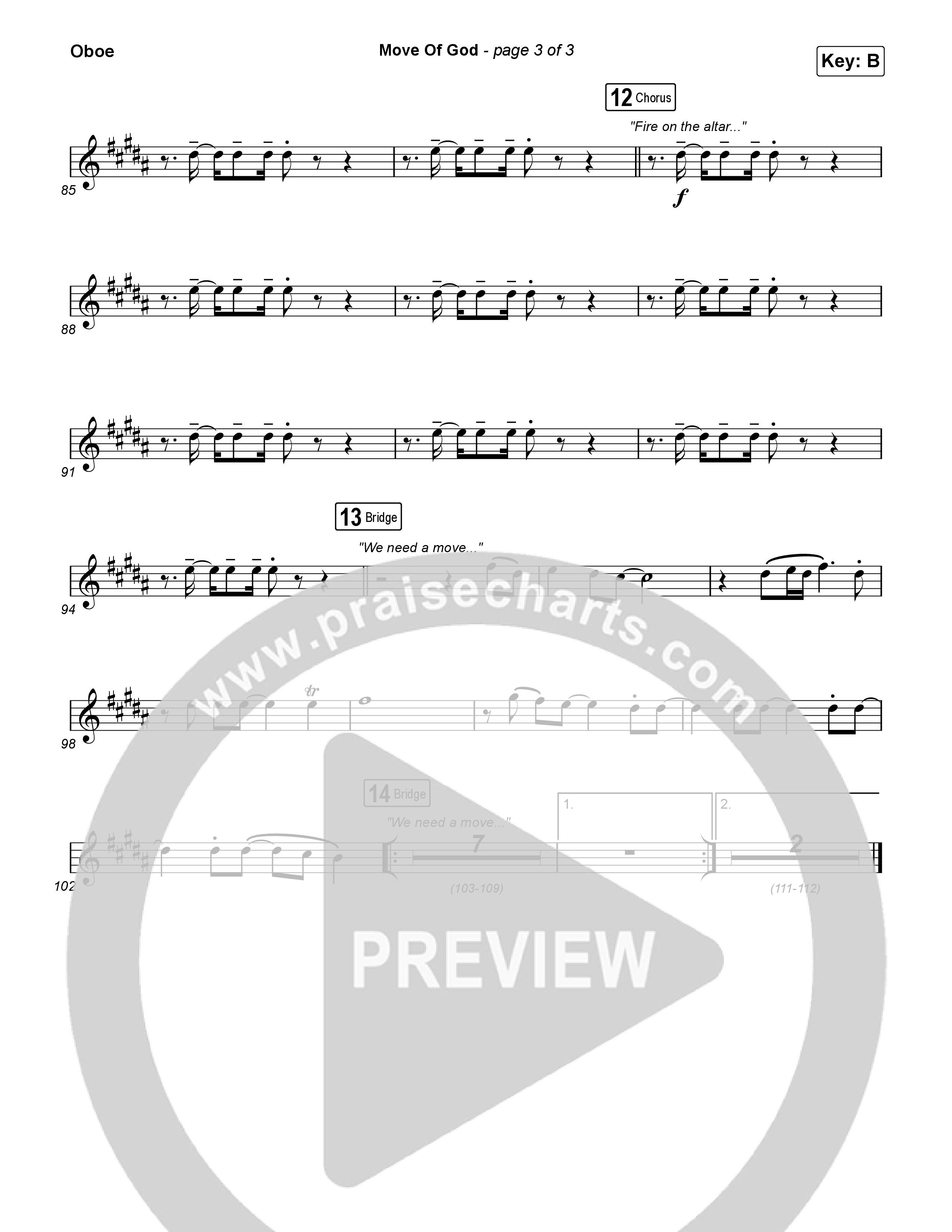 Move Of God (Live) Oboe (SEU Worship / David Ryan Cook)