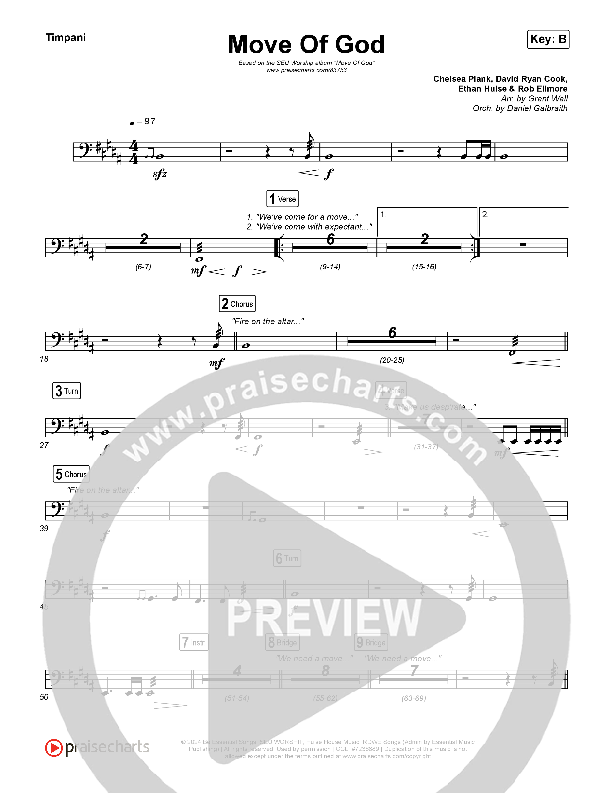 Move Of God (Live) Timpani (SEU Worship / David Ryan Cook)