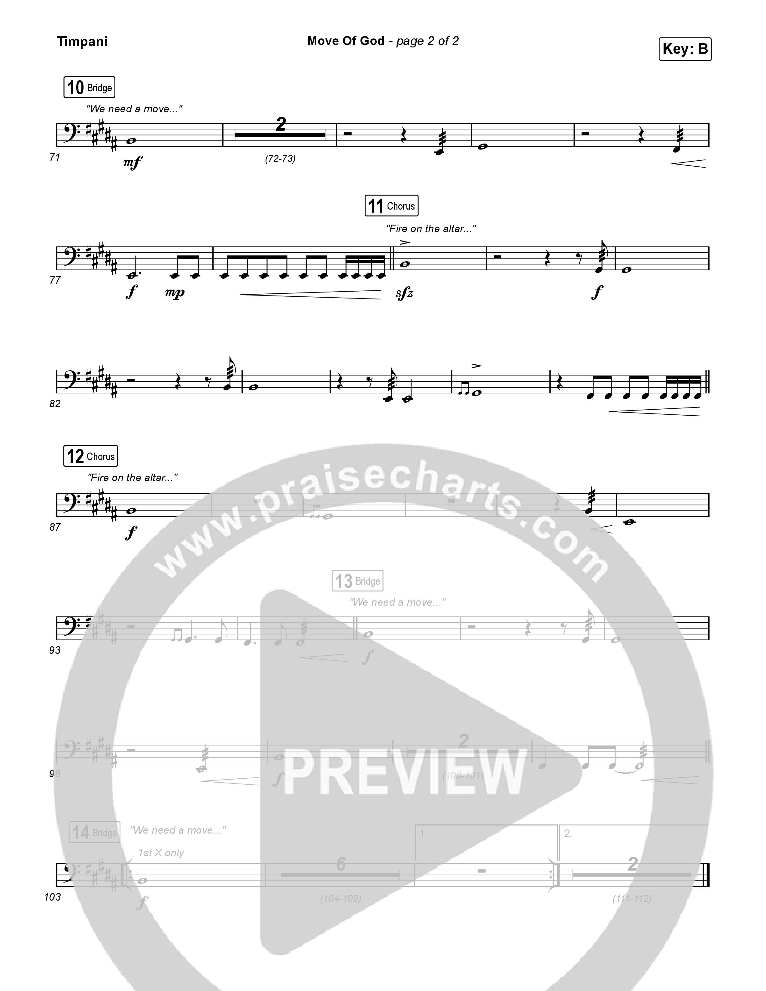 Move Of God (Live) Timpani (SEU Worship / David Ryan Cook)