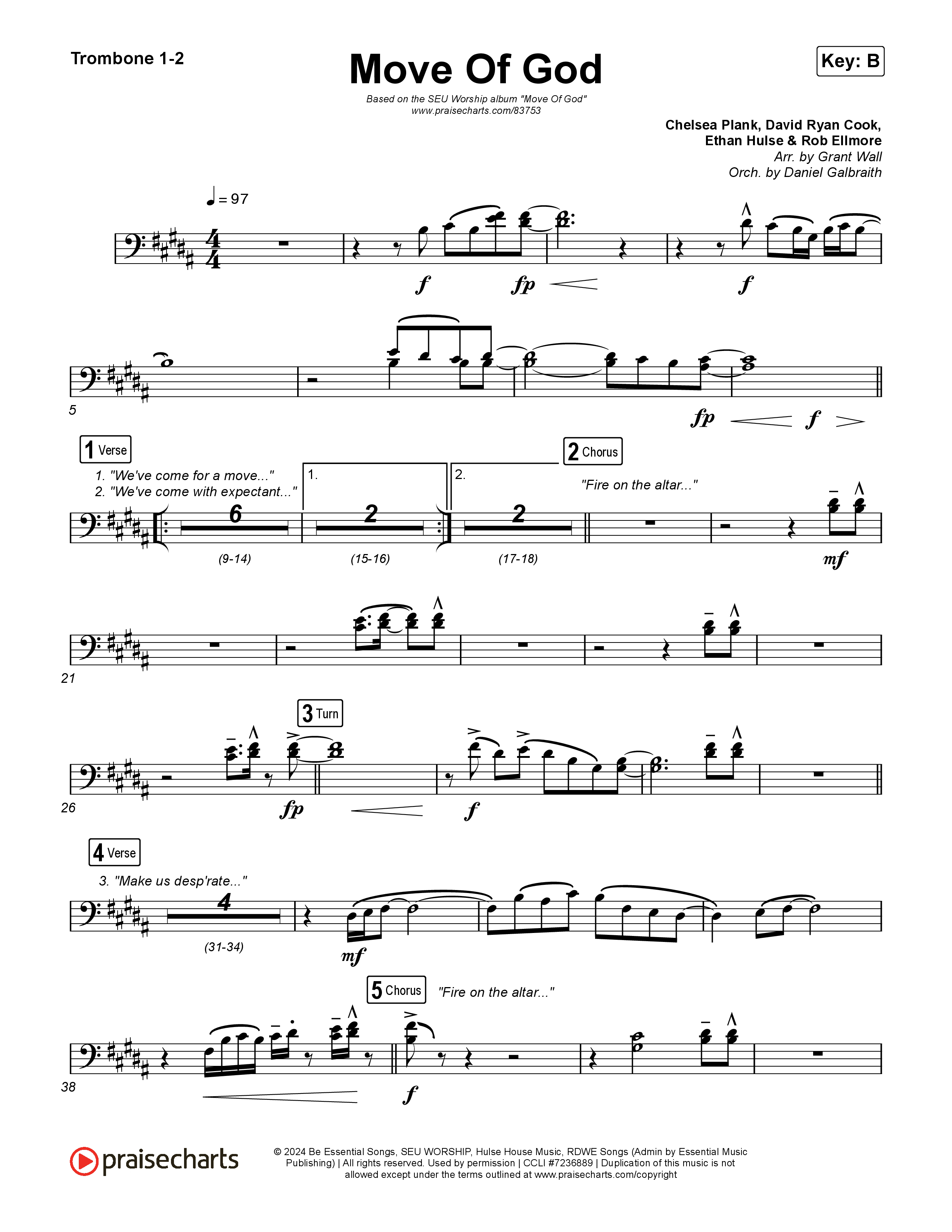 Move Of God (Live) Trombone 1/2 (SEU Worship / David Ryan Cook)