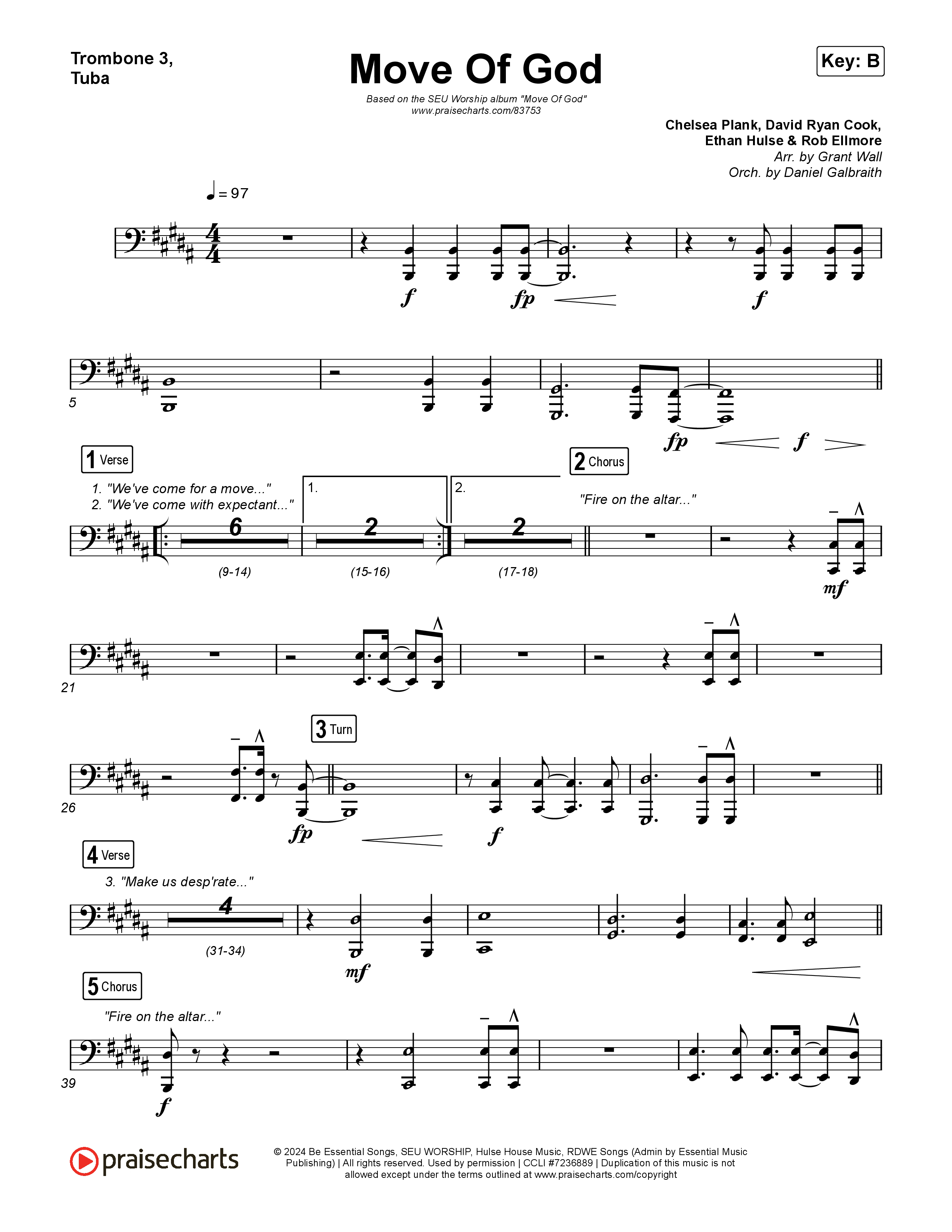 Move Of God (Live) Trombone 3/Tuba (SEU Worship / David Ryan Cook)