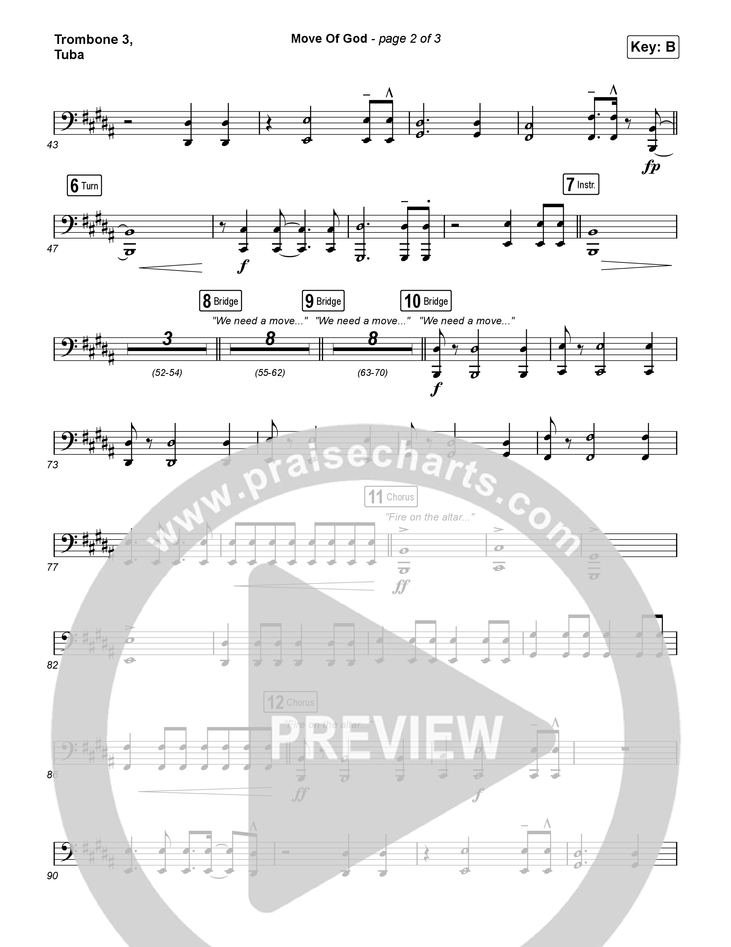 Move Of God (Live) Trombone 3/Tuba (SEU Worship / David Ryan Cook)