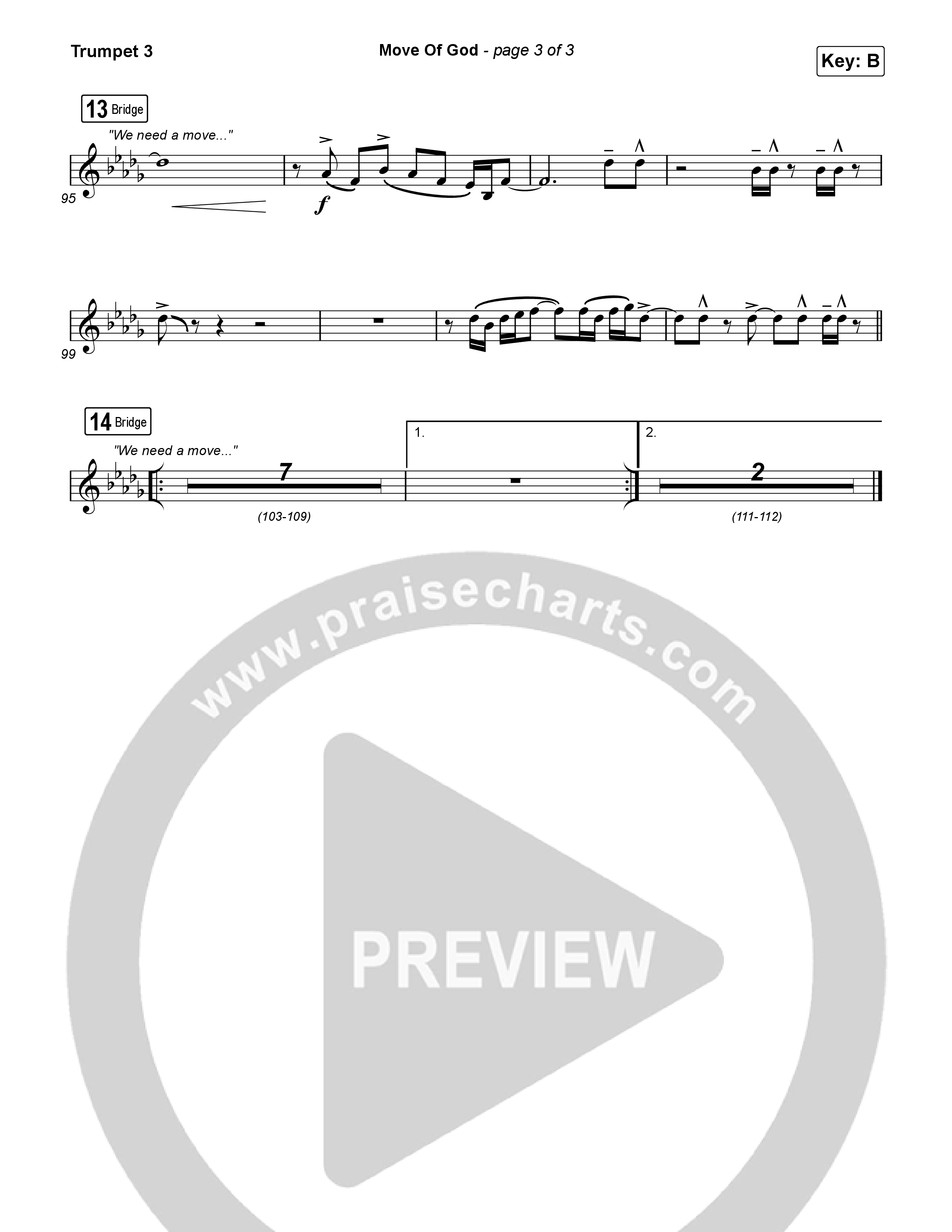 Move Of God (Live) Trumpet 3 (SEU Worship / David Ryan Cook)