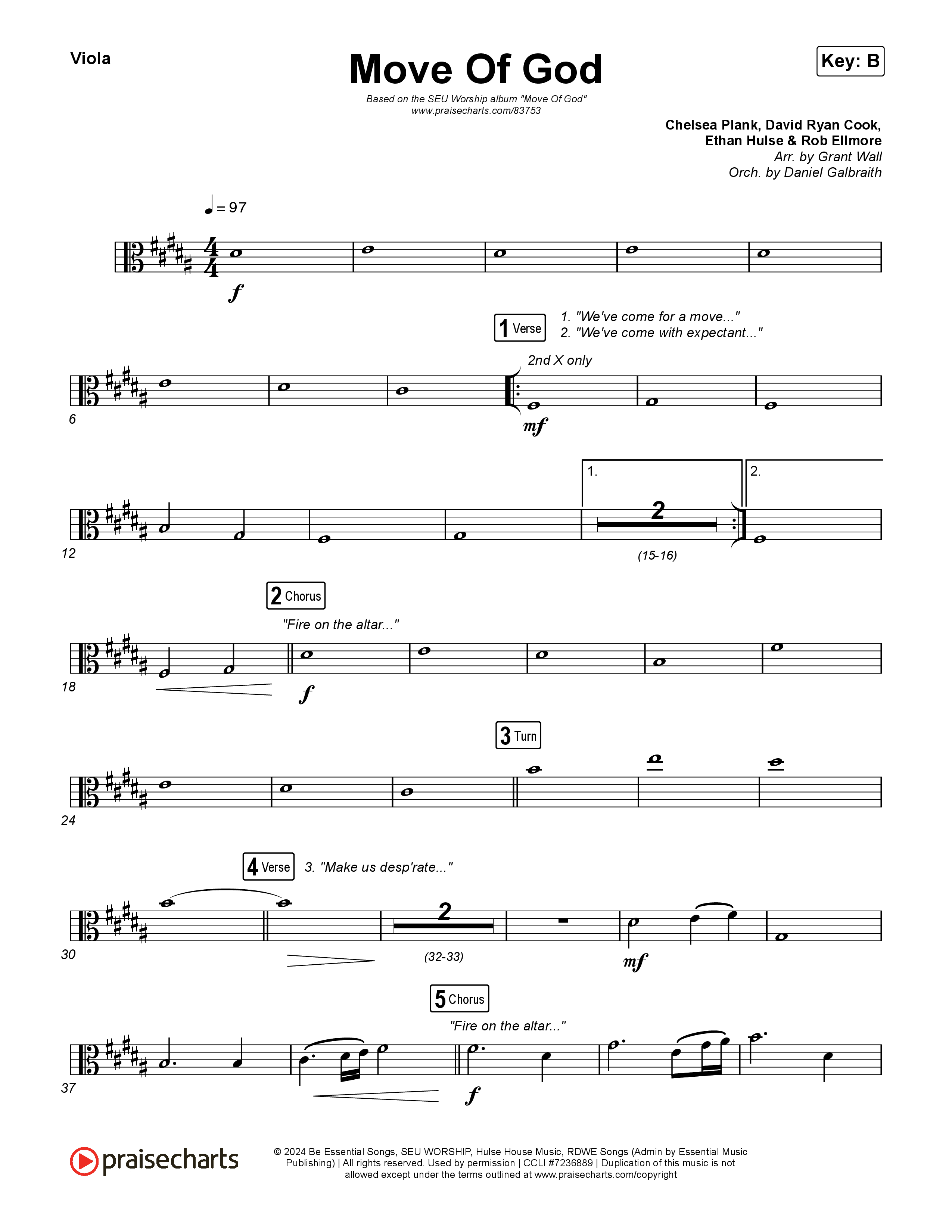 Move Of God (Live) Viola (SEU Worship / David Ryan Cook)