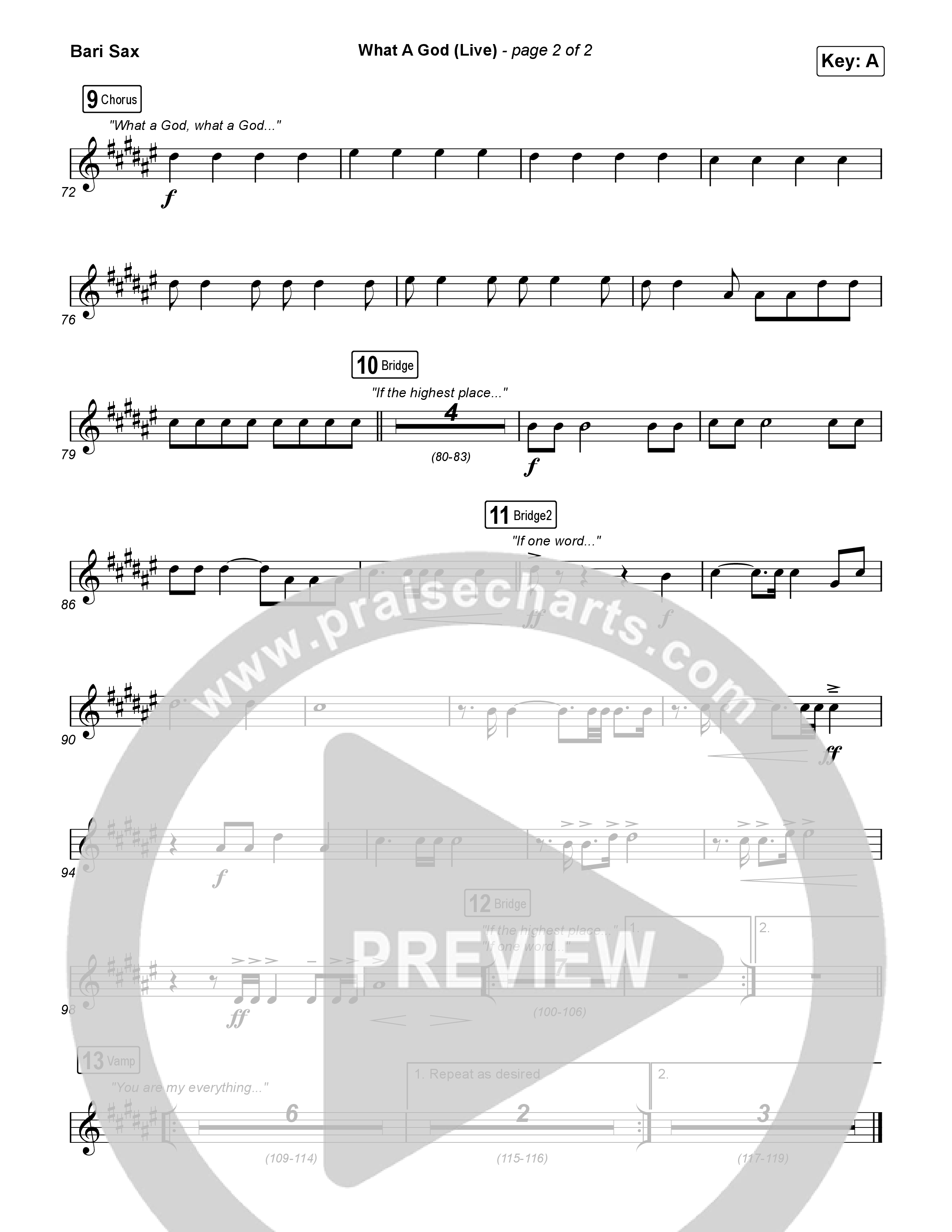 What A God (Live) Bari Sax (SEU Worship / One House / Chelsea Plank / Kenzie Walker / Roosevelt Stewart)